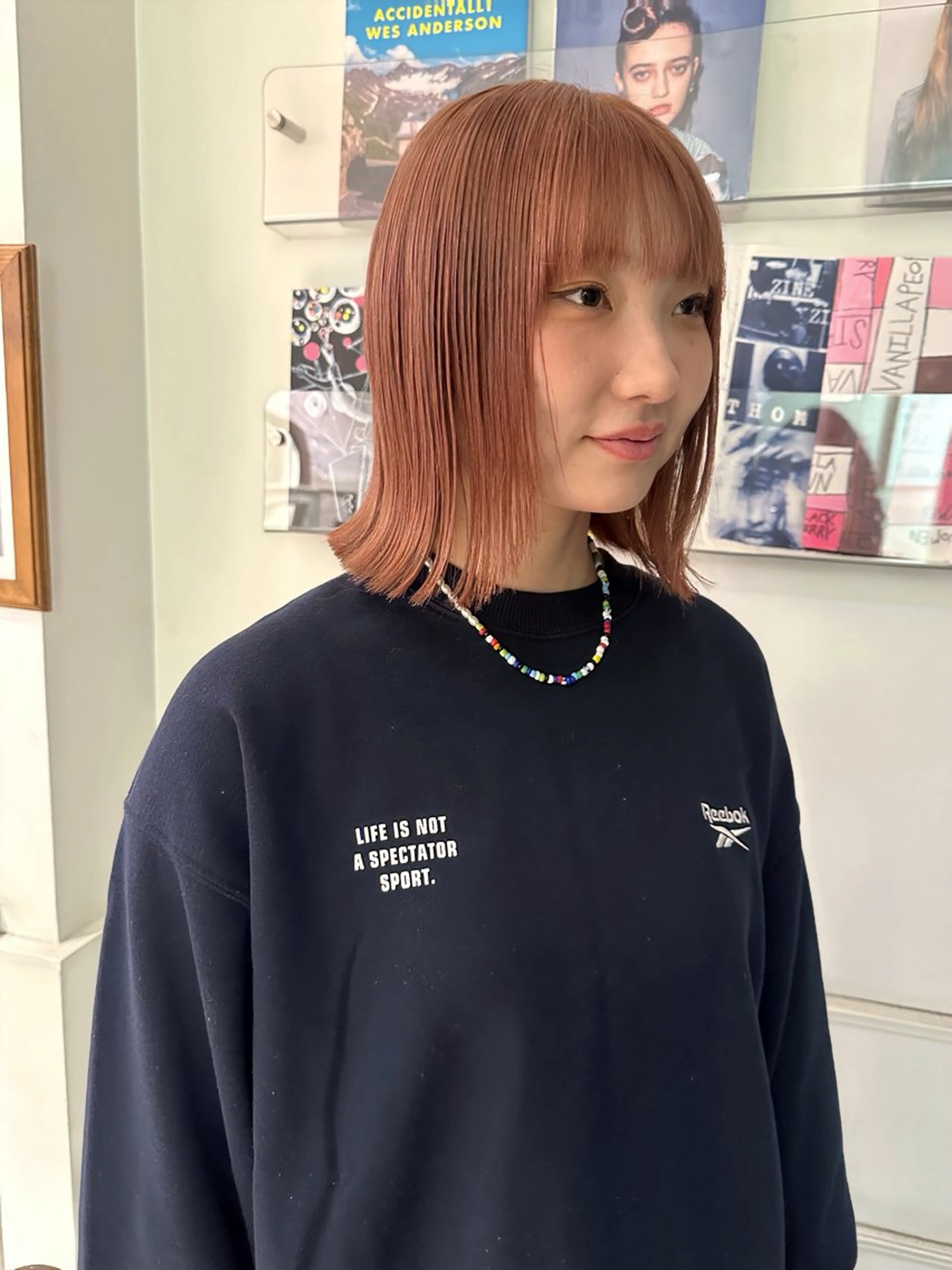 ミディアム カット ヘアカラー トリートメント ヘッドスパ Manaka🟤 今泉　Musiiikのヘアスタイル