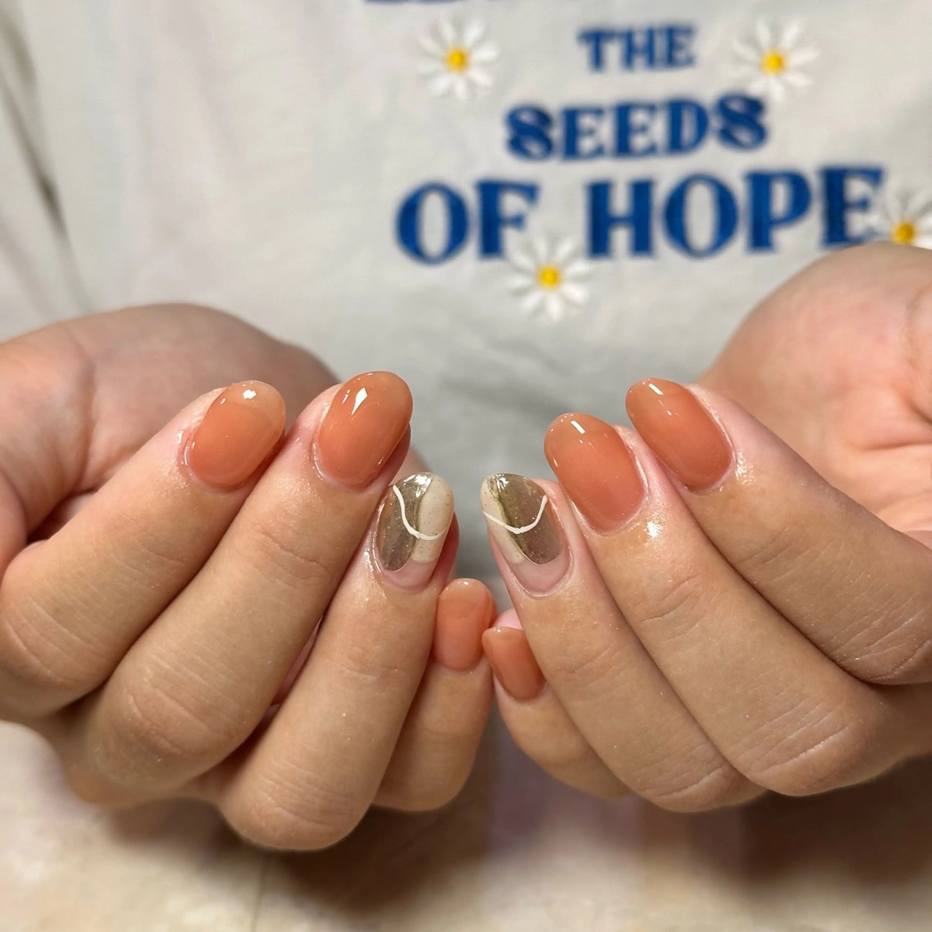 ネイル ショートネイル ハンドネイル elu船橋 SAKURAのネイルデザイン