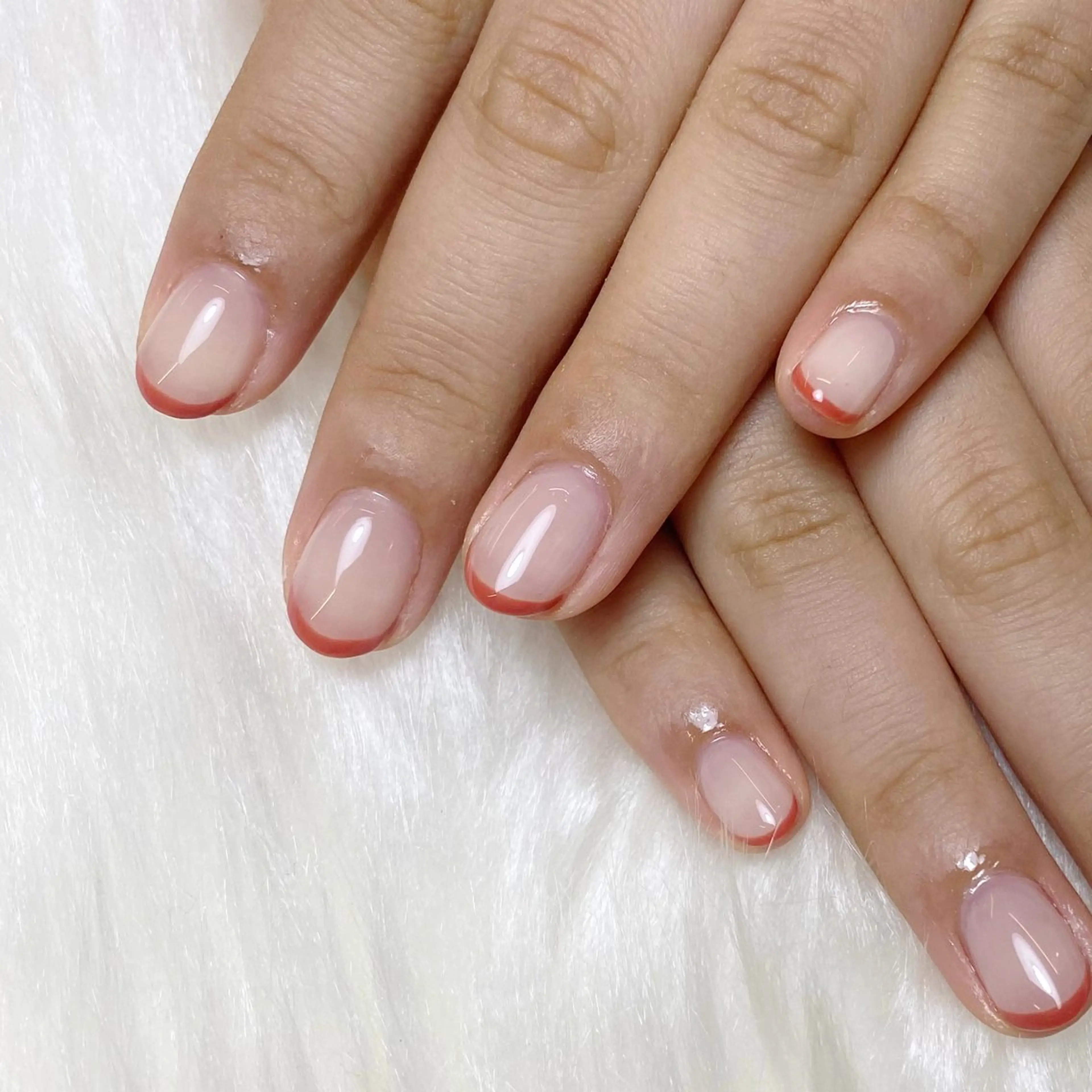 ネイル ブルー 長さ出し フラッシュネイル フットネイル フレンチネイル ハンドネイル fein. miku🎀🍼のネイルデザイン