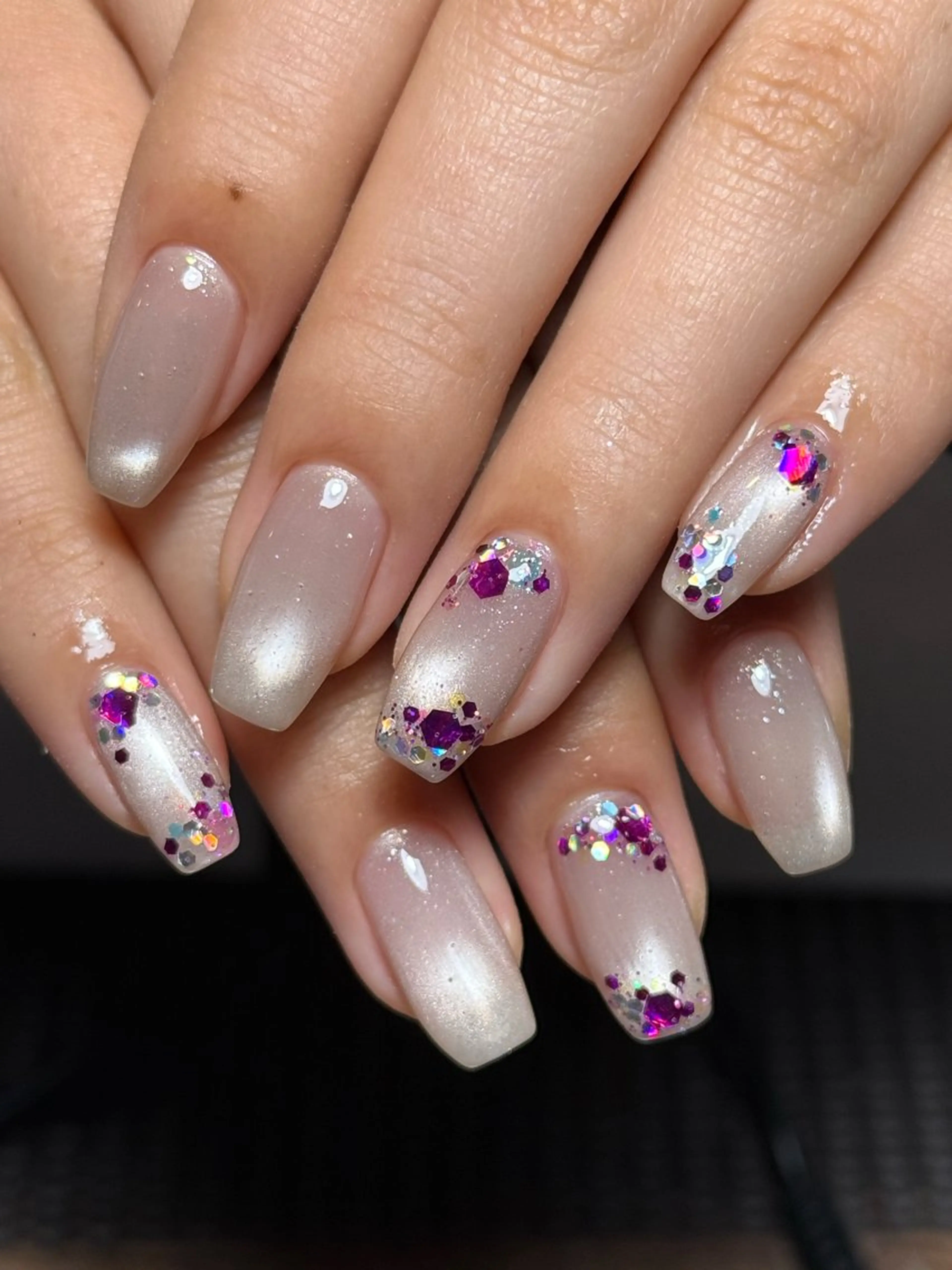 ネイル アートネイル ホワイト ハンドネイル Nail salon Kahuuのネイルデザイン