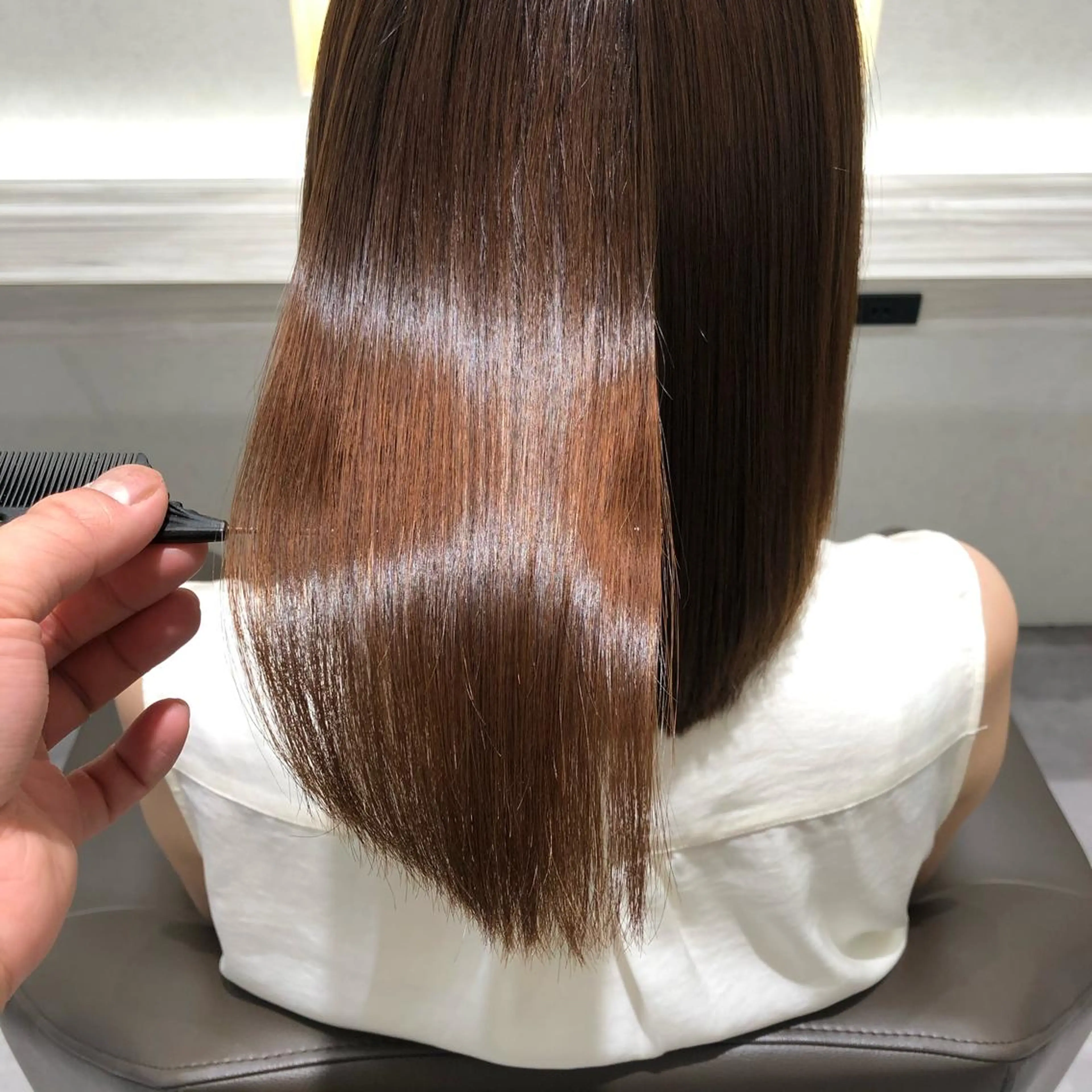 ロング ムトウセイマ/艶髪 /艶ケアWブリーチのヘアスタイル