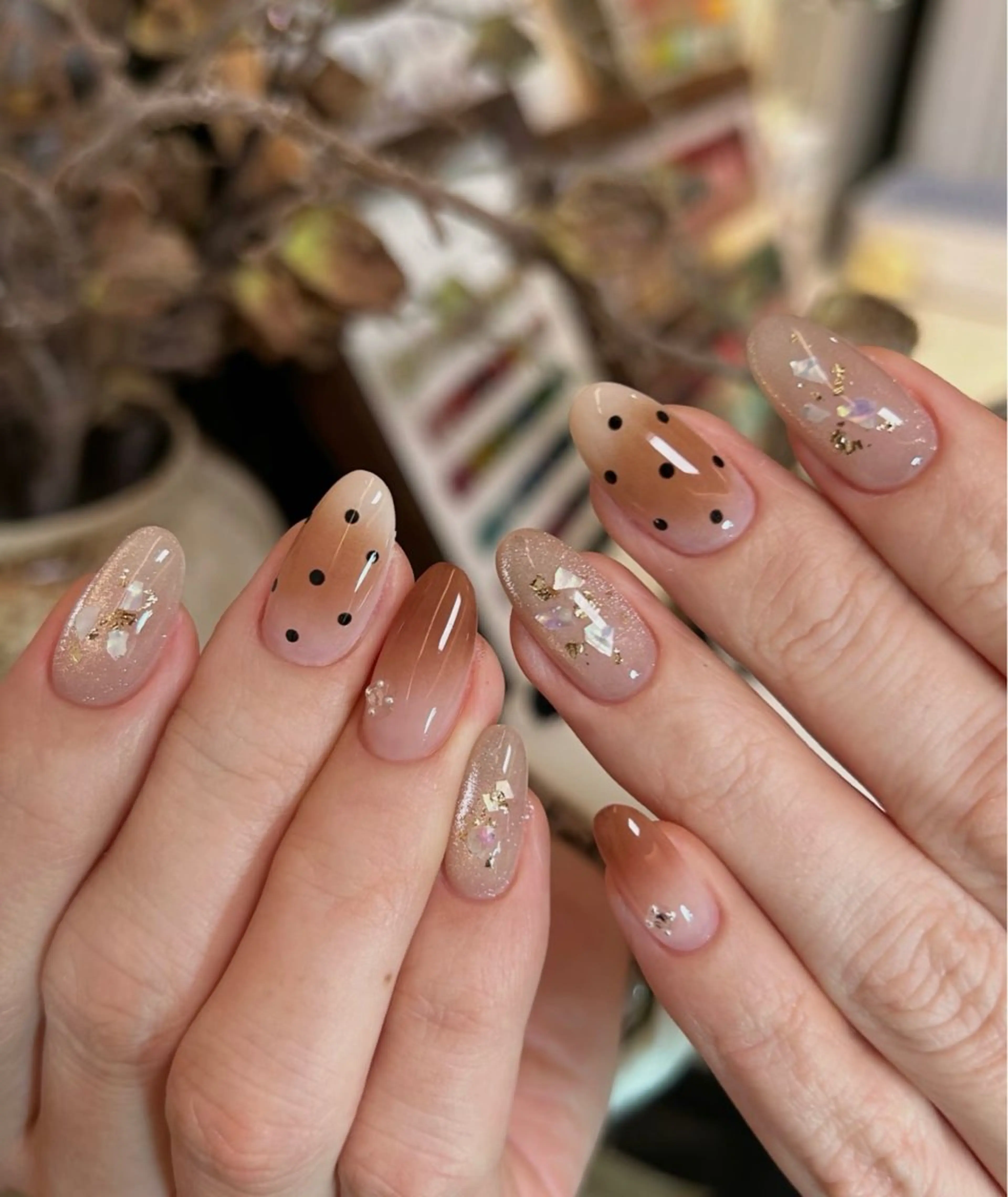 ネイル アートネイル オーロラネイル チークネイル フレンチネイル ガラスフレンチ ハンドネイル 🎀🎀YooLi Nail Salonのネイルデザイン