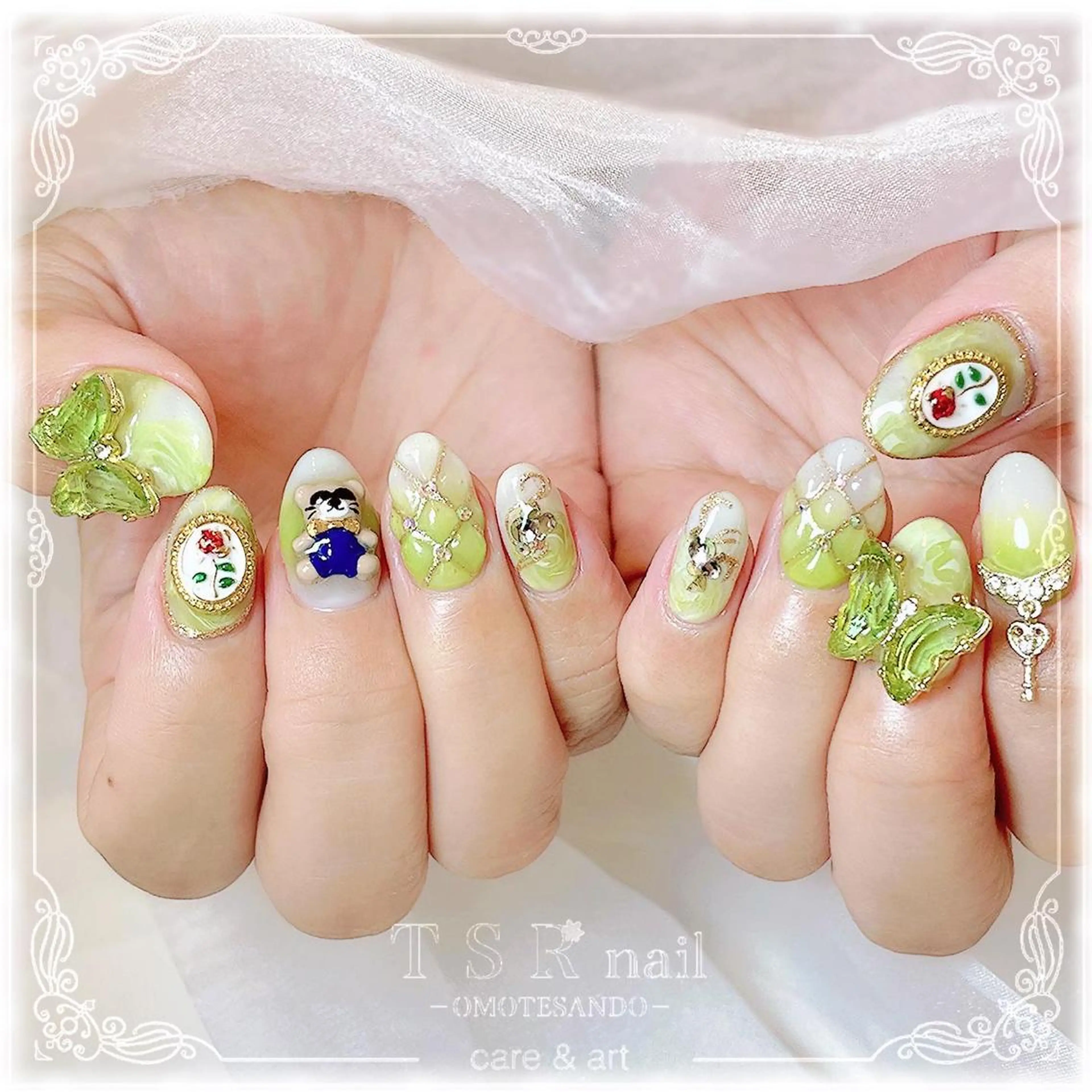 ネイル ドット ニュアンスネイル ハンドネイル ハンドケア 爪咲 りり花のネイルデザイン