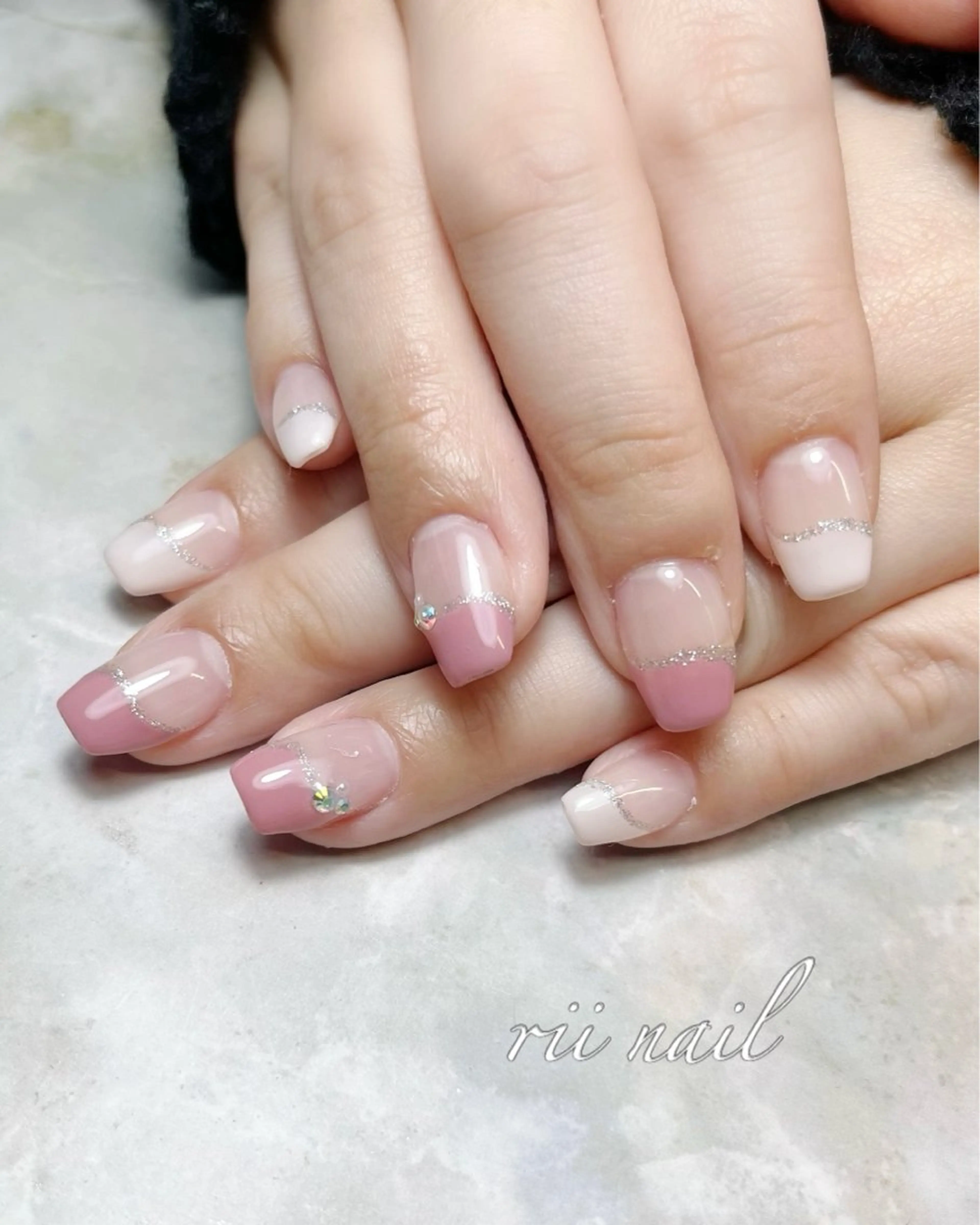 ネイル クリアネイル フレンチネイル ハンドネイル rii 　nail所属・rii  nail rikoのネイルデザイン