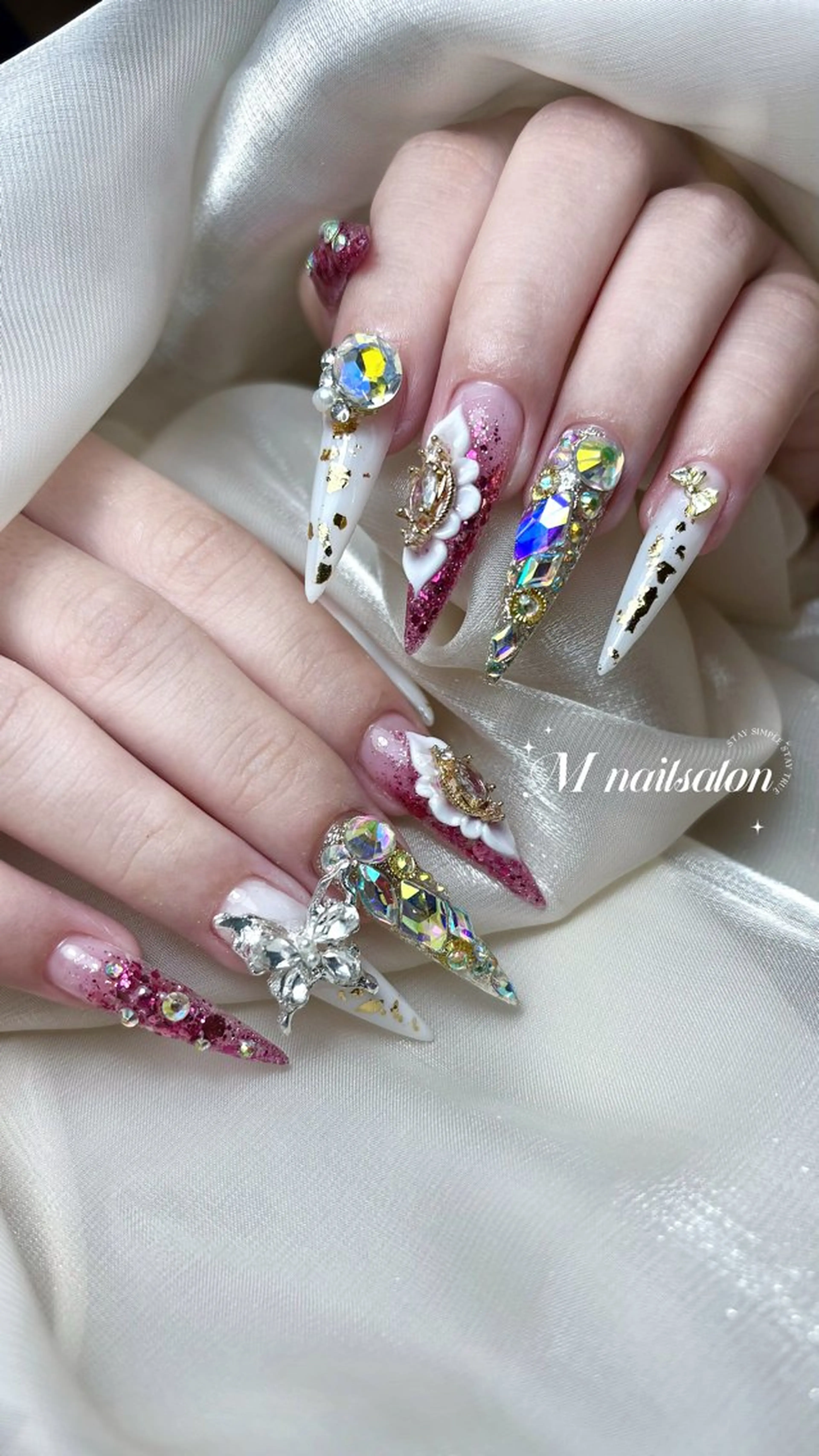 ネイル M🌷nail 長さだし専門店のネイルデザイン
