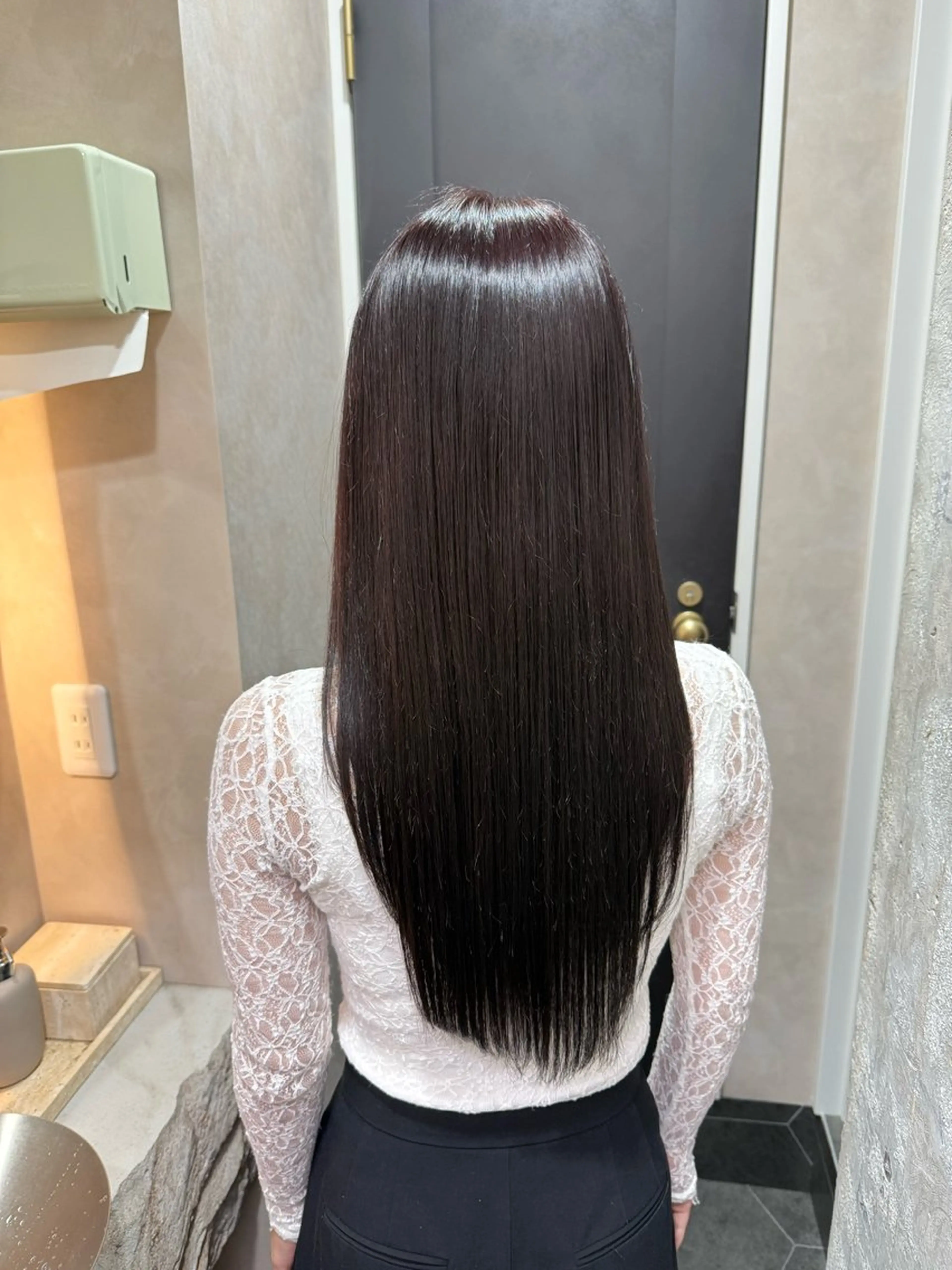 セミロング カラー カット 縮毛矯正 🪐レイヤー/美髪 カラー/加野彩果🪐のヘアスタイル