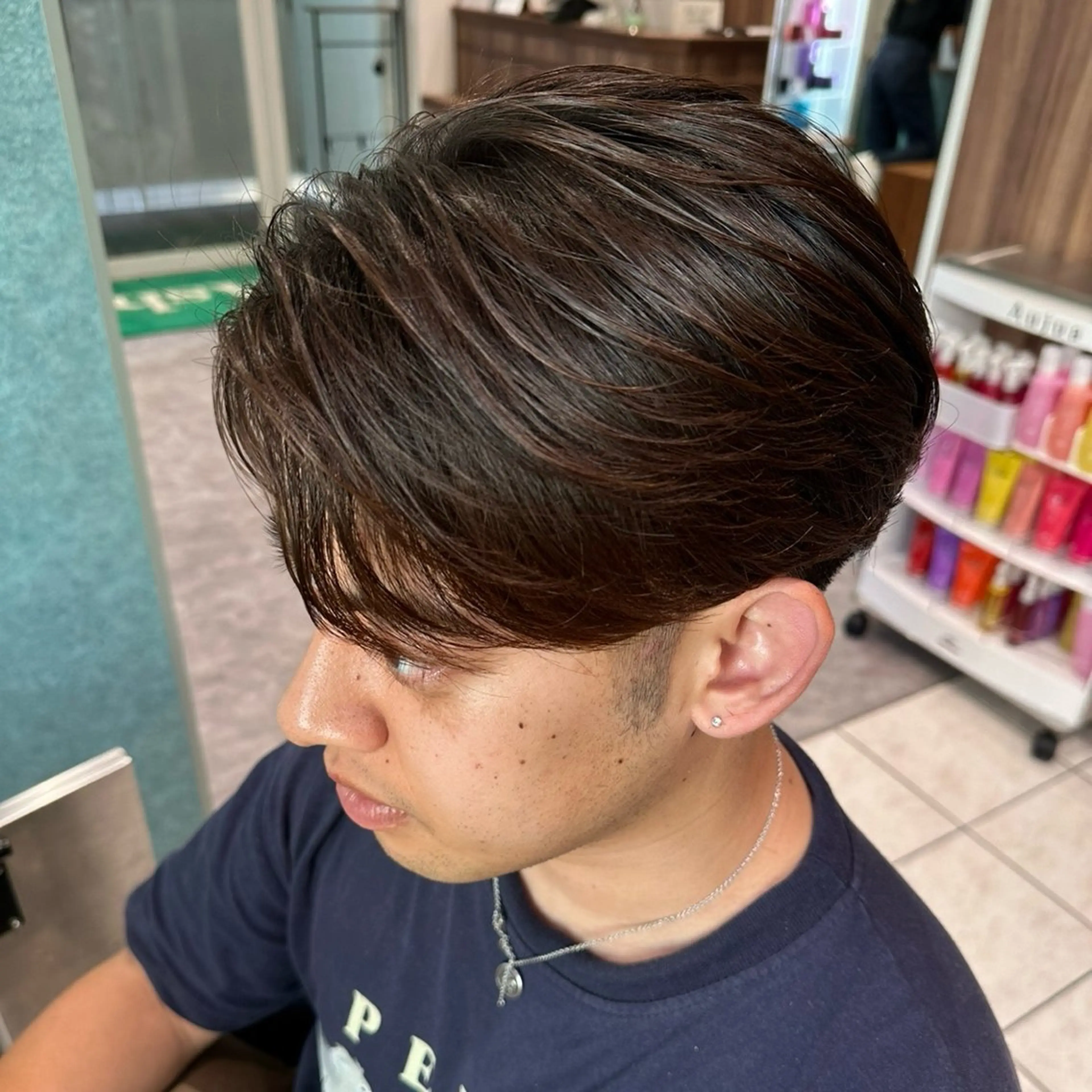 ショート パーマ メンズ 縮毛矯正 🦋髪質改善 今宮梨沙🦋のヘアスタイル