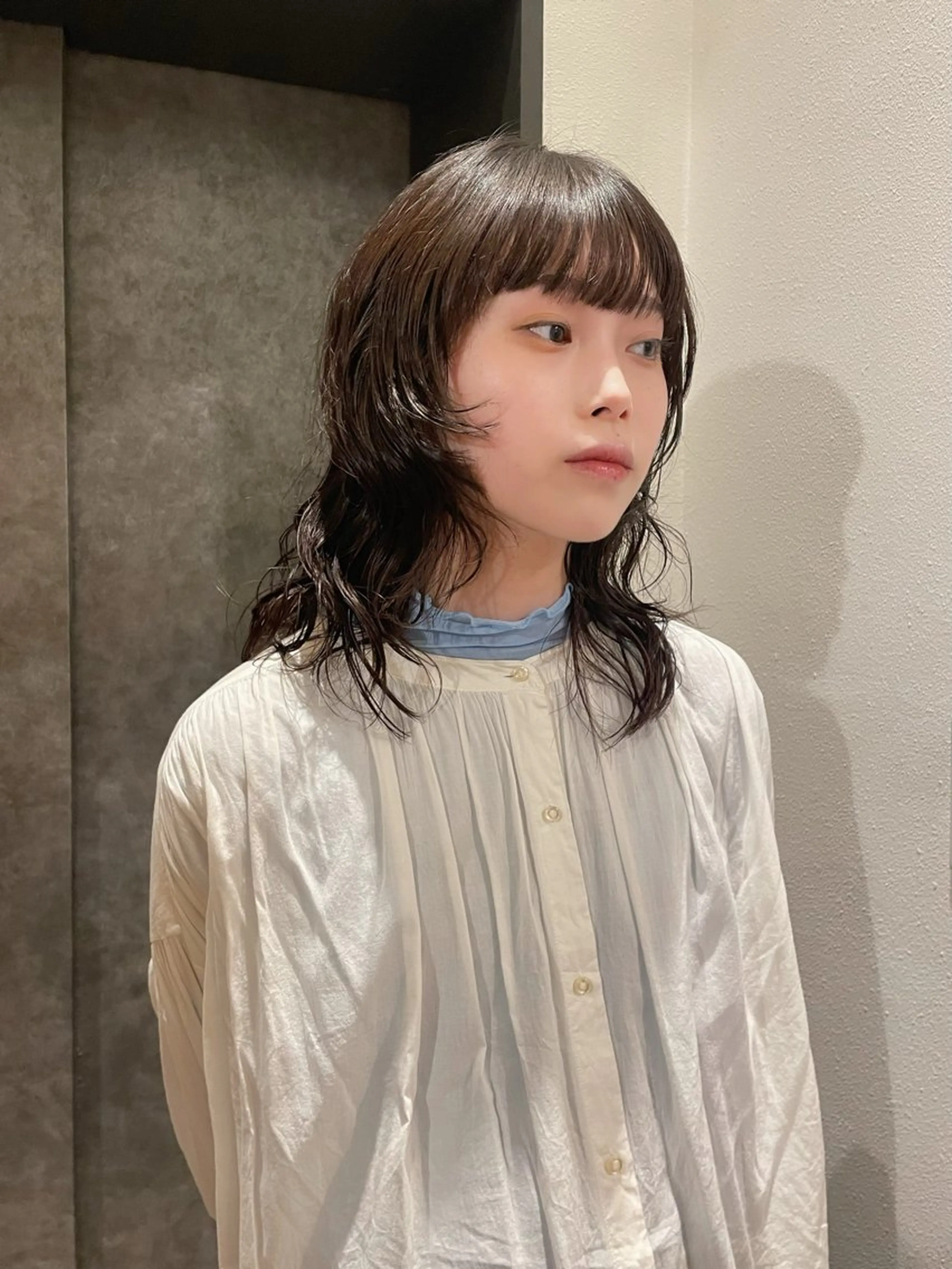 ミディアム パーマ ミディアムパーマ レイヤーカット ウルフカット tete nico所属・似合わせ/ヘアカラー nanami🌸のヘアスタイル