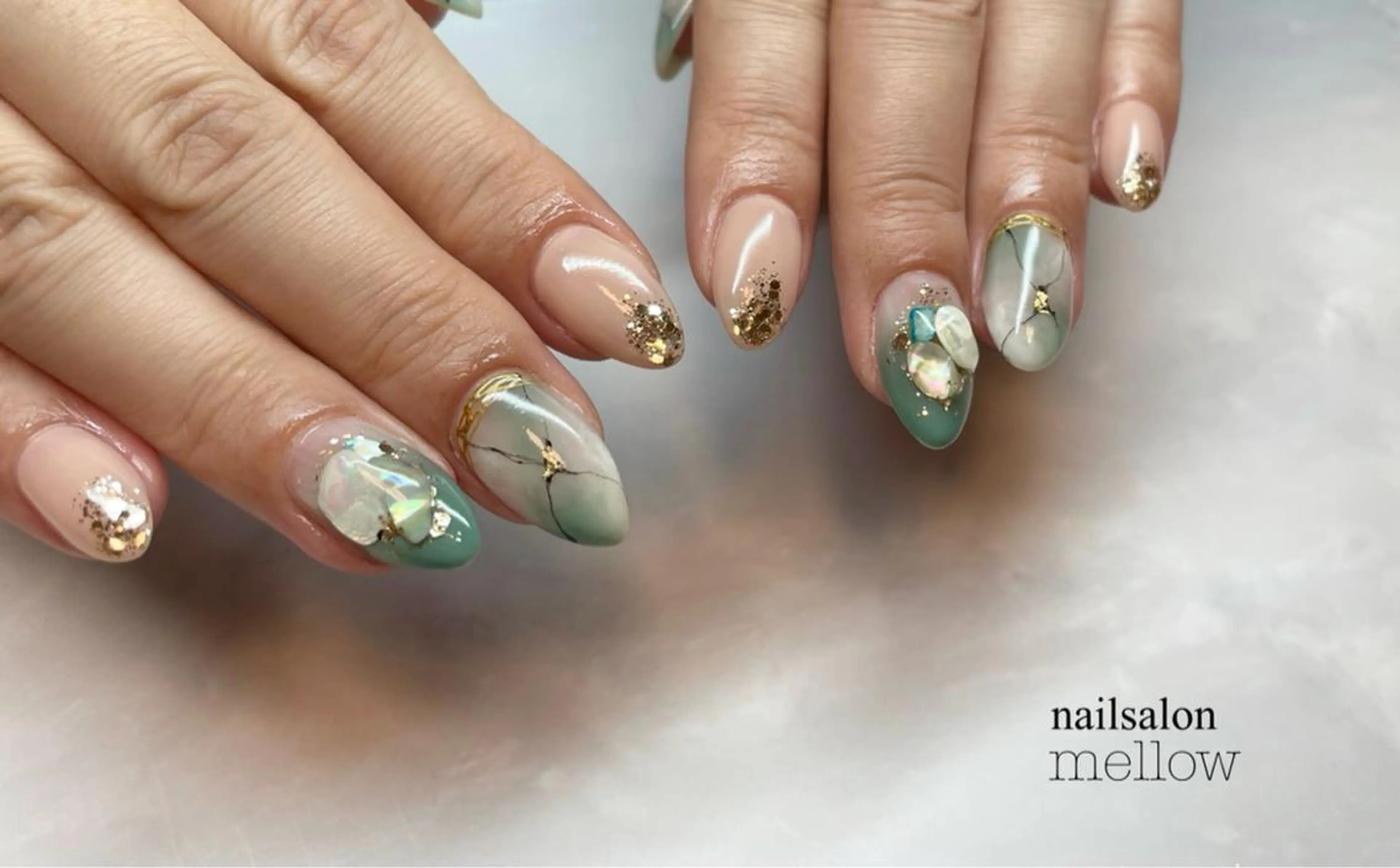 ネイル 大理石ネイル(マーブル) 大山 浩美のネイルデザイン