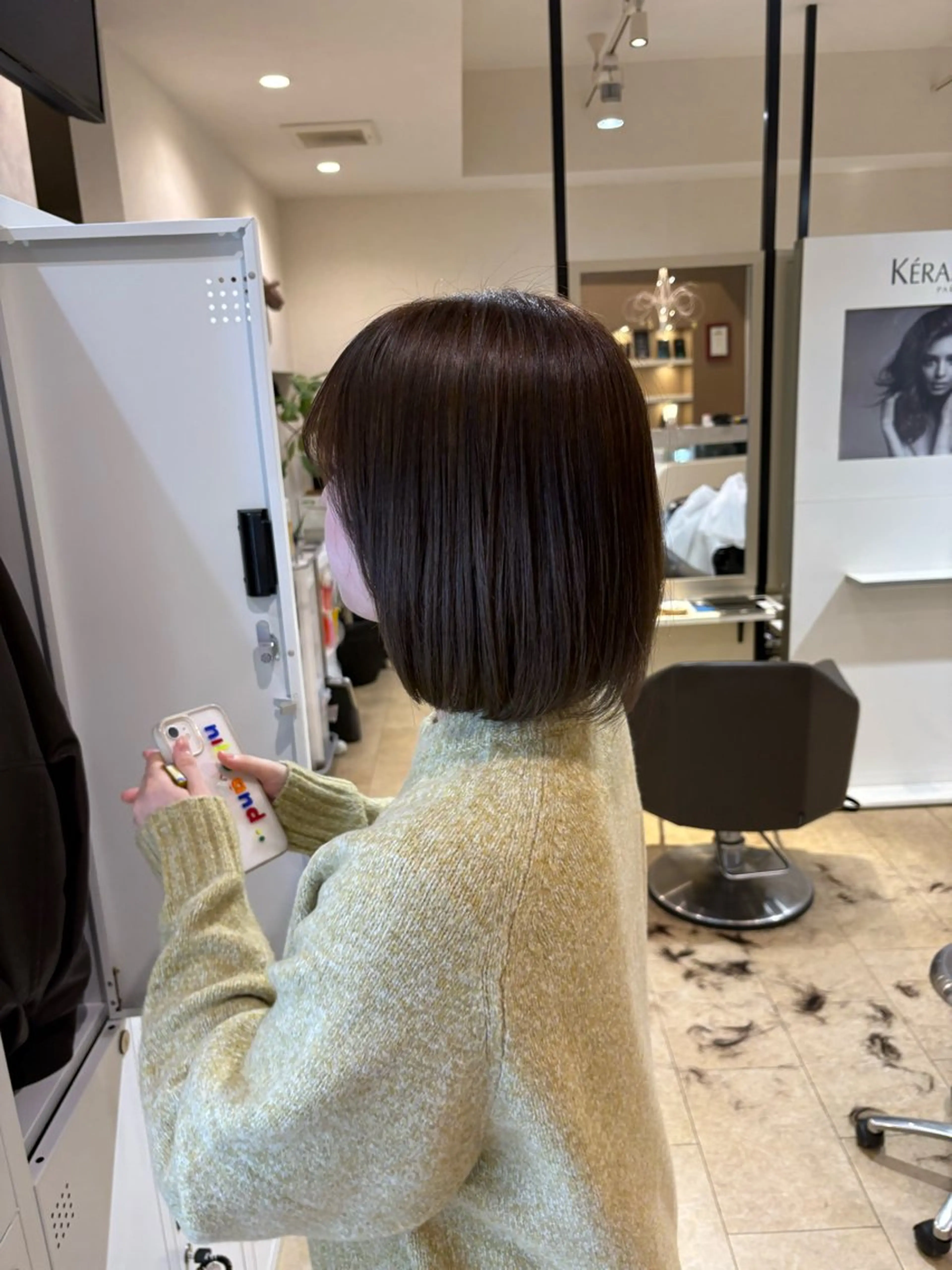 ミディアム カラー あいり 福岡美容師のヘアスタイル