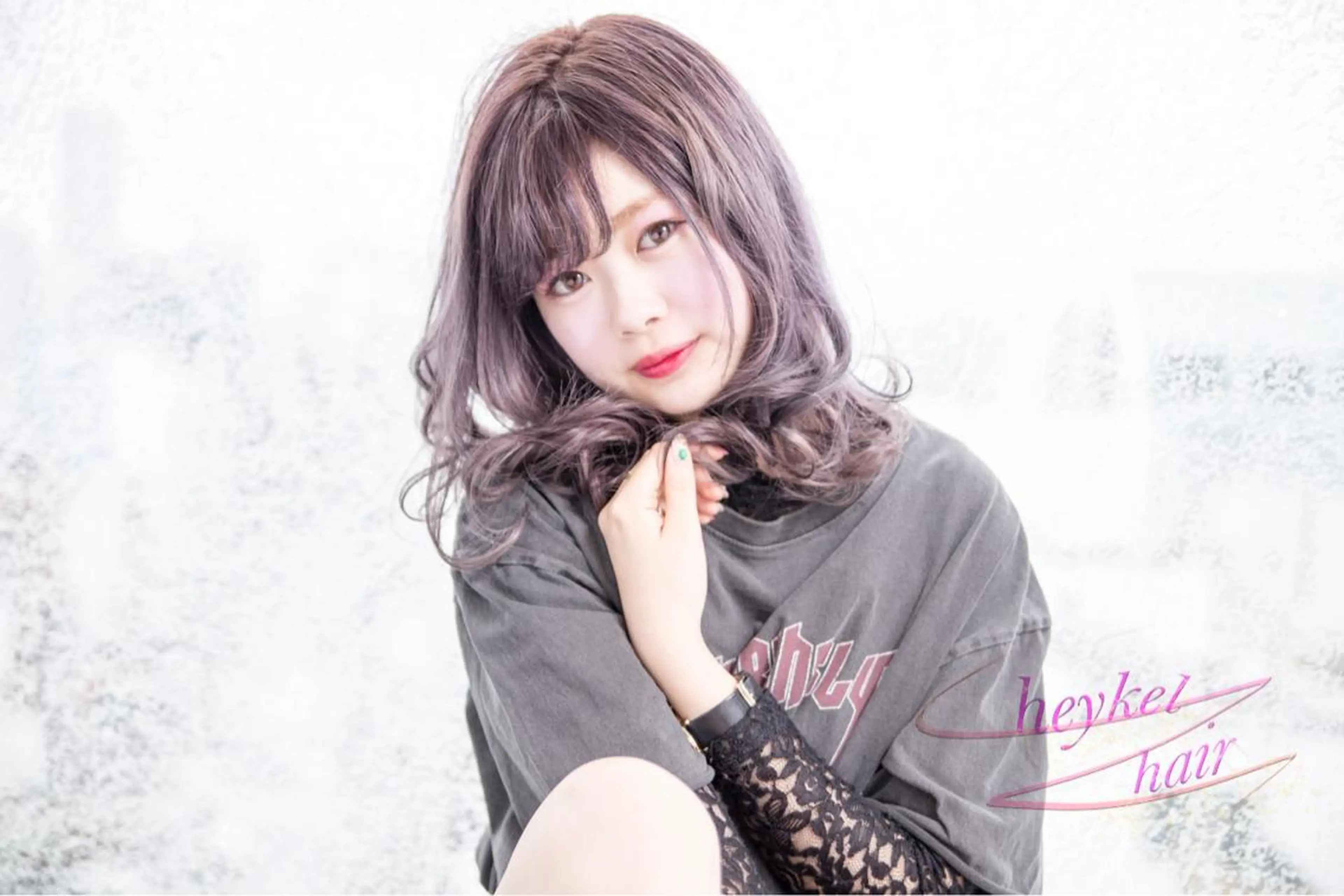 セミロング カラー Re:ta Hair 飯田淳平のヘアスタイル