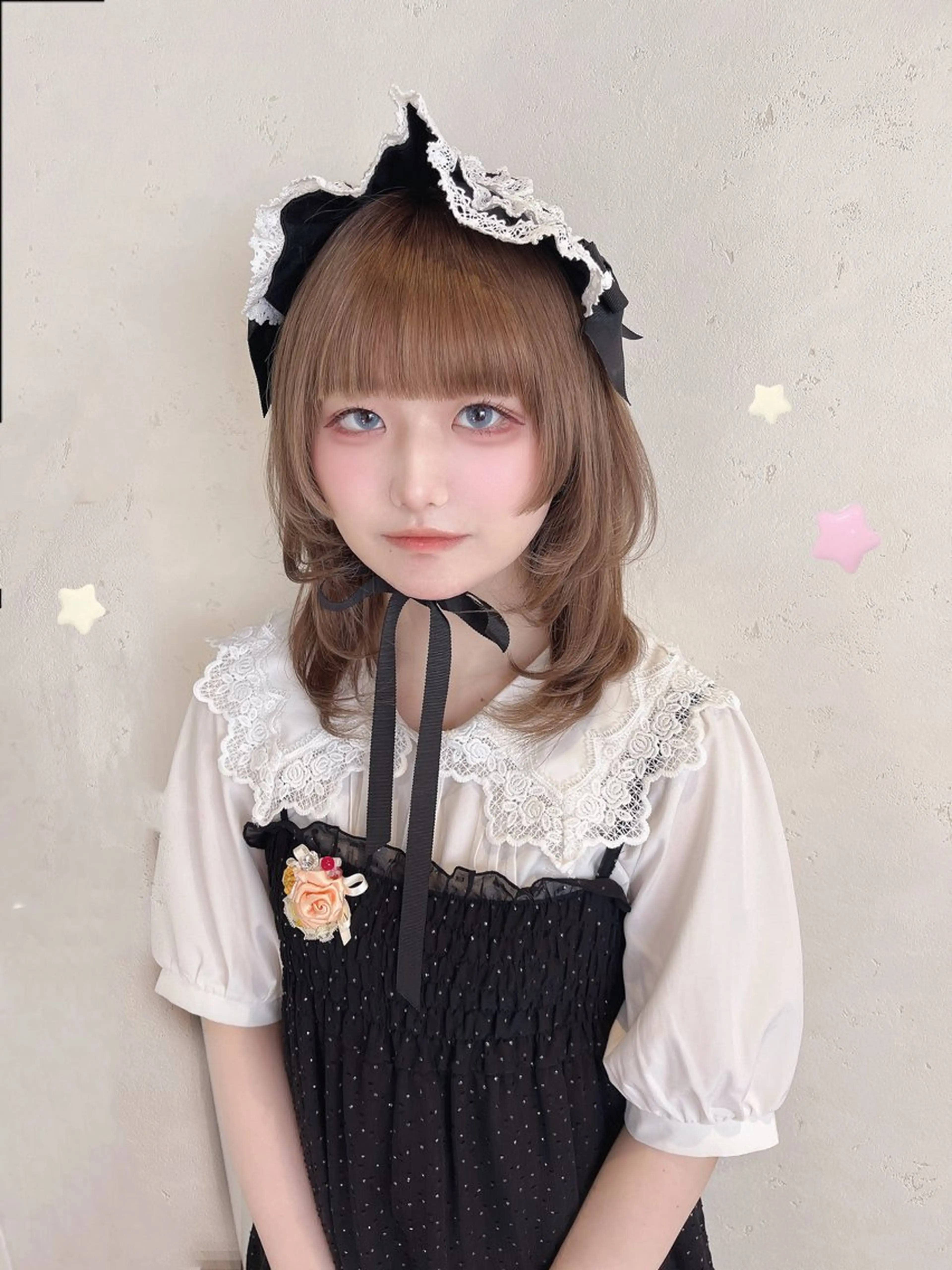 セミロング カラー ベージュカラー ココアベージュ カット ヘアカラー トリートメント ハイトーン/アレンジ かなで⊹ ࣪ ˖⟡のヘアスタイル