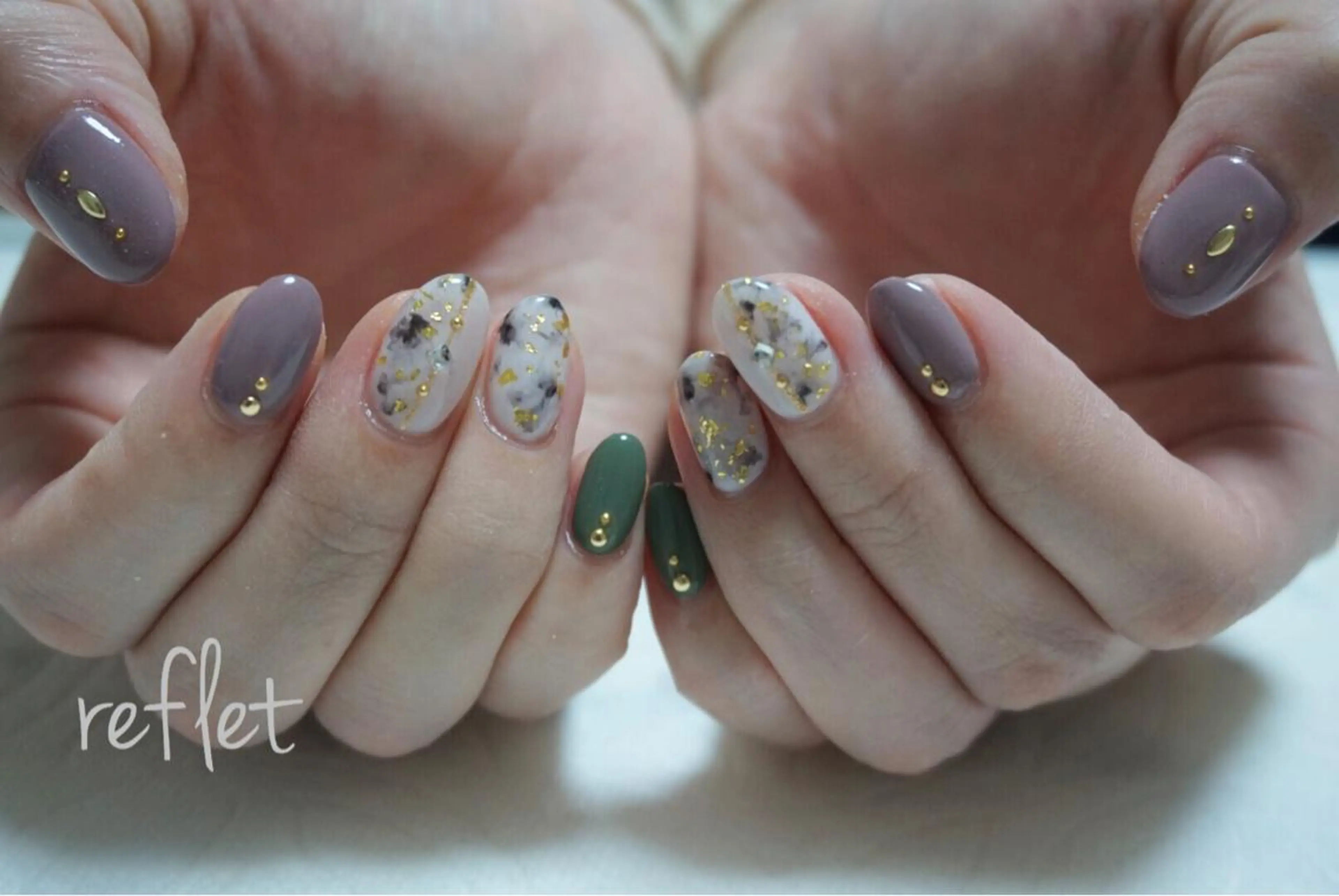 ネイル アニマル柄 カジュアル ハンドネイル reflet nailのネイルデザイン