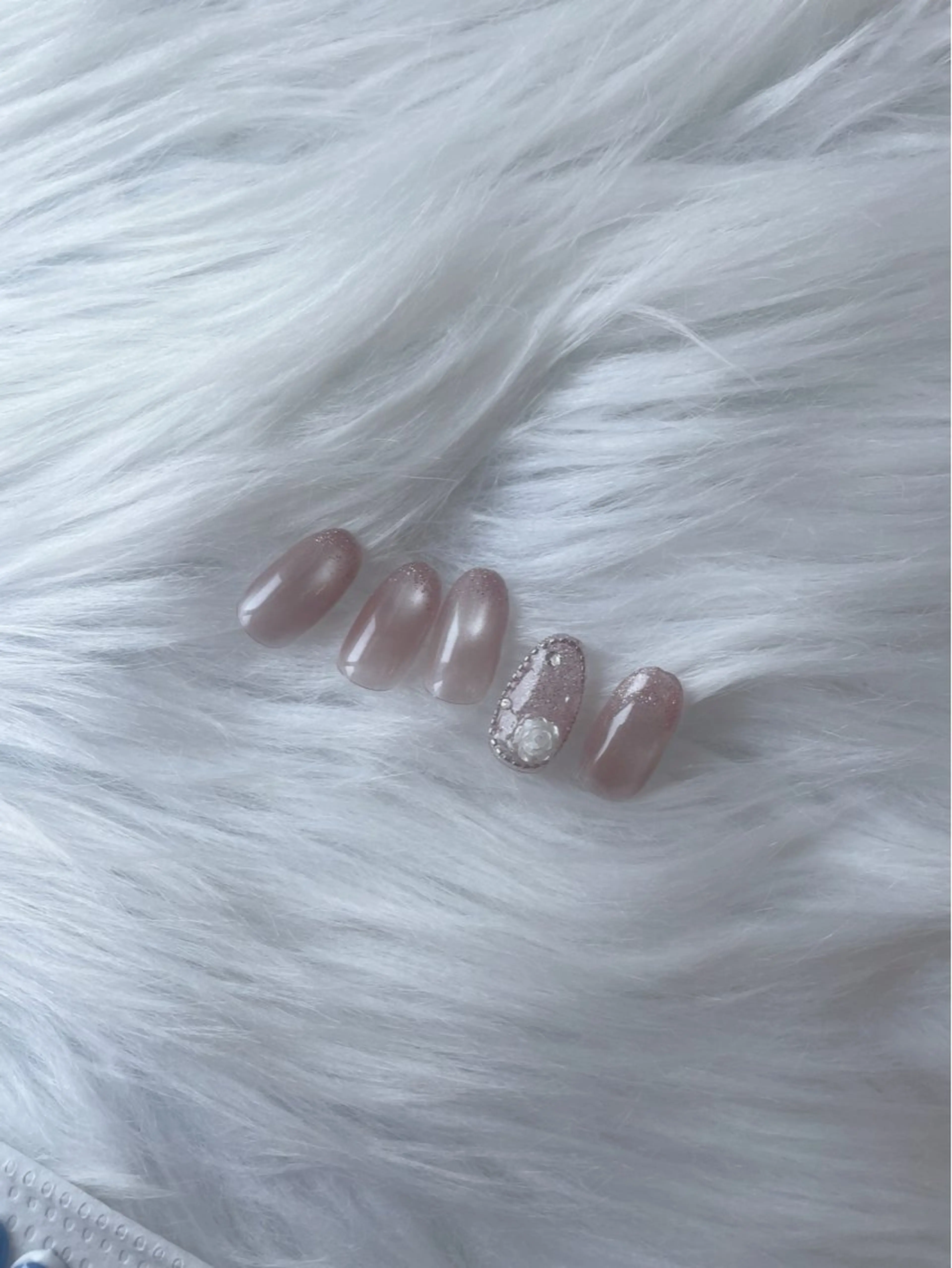 ネイル ブルー 氷ネイル・うるうるネイル キラキラネイル マグネットネイル ニュアンスネイル ハンドネイル timtam --sakiのネイルデザイン