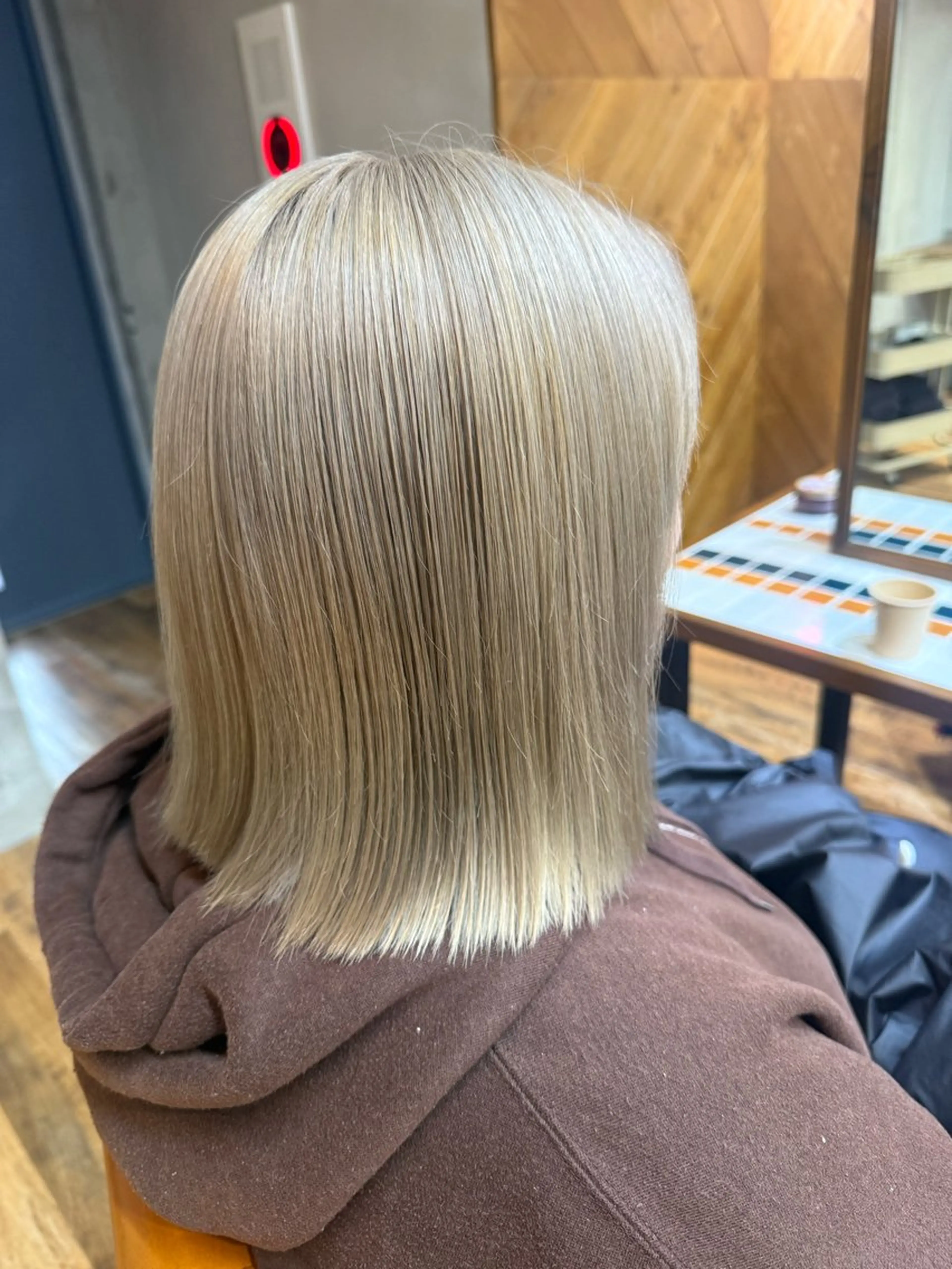 ミディアム カラー ヘアアレンジ ブリーチ ヘアカラー トリートメント ヘアセット 💞艶カラー/ ブリーチ💞ユウカのヘアスタイル