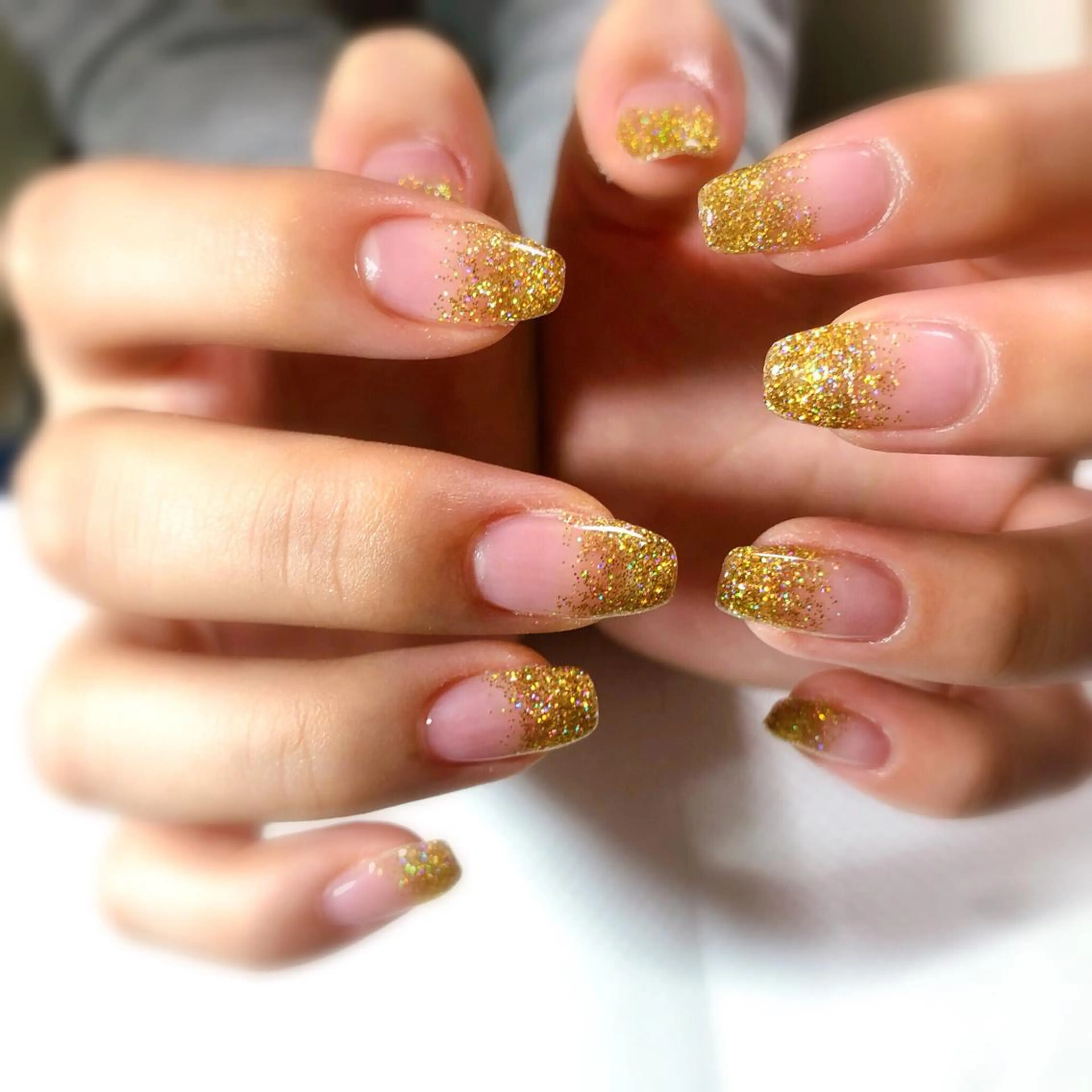 ラメグラデーション　オフありの写真