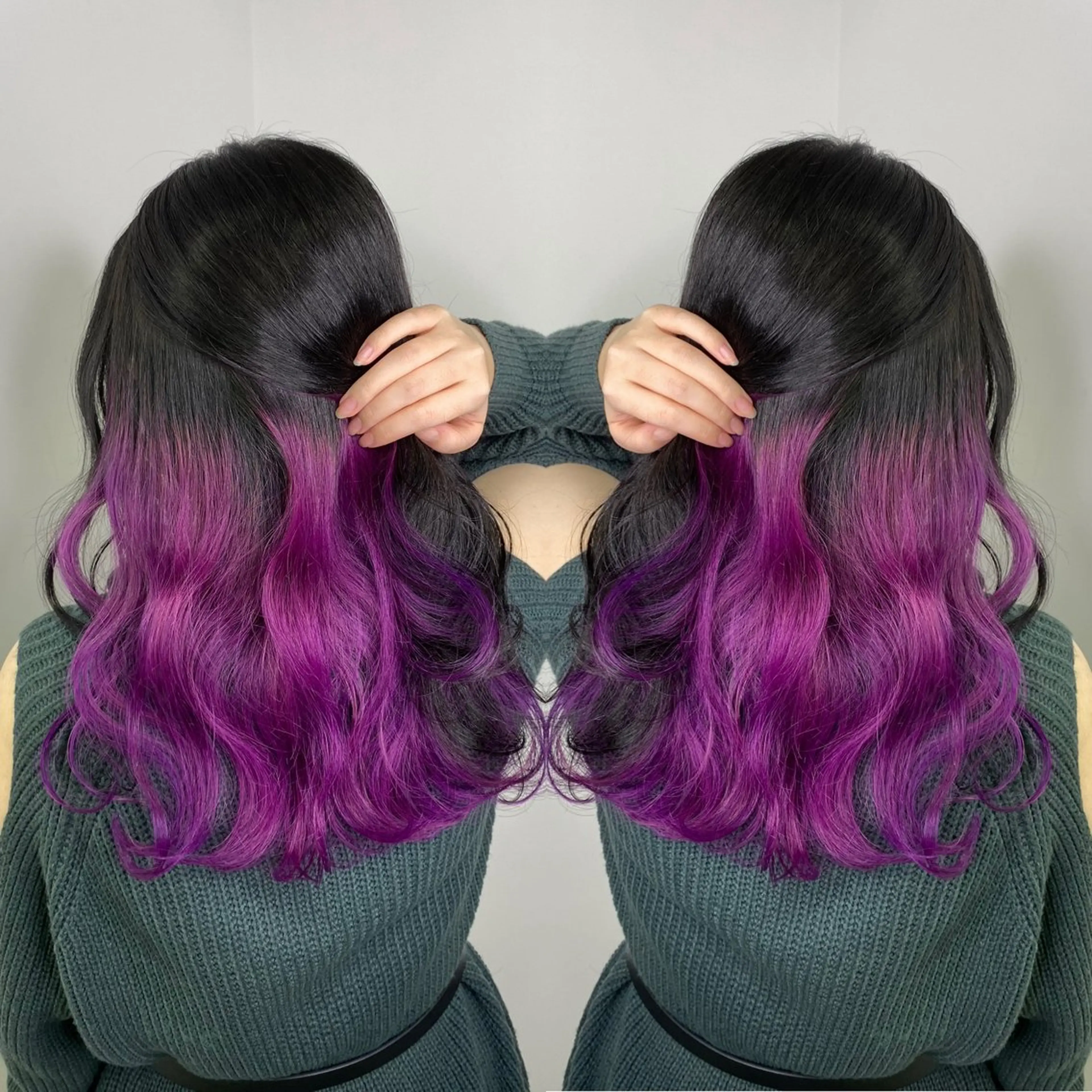 セミロング カラー インナーカラー 【美髪矯正】【スト カール】小野村翔太のヘアスタイル