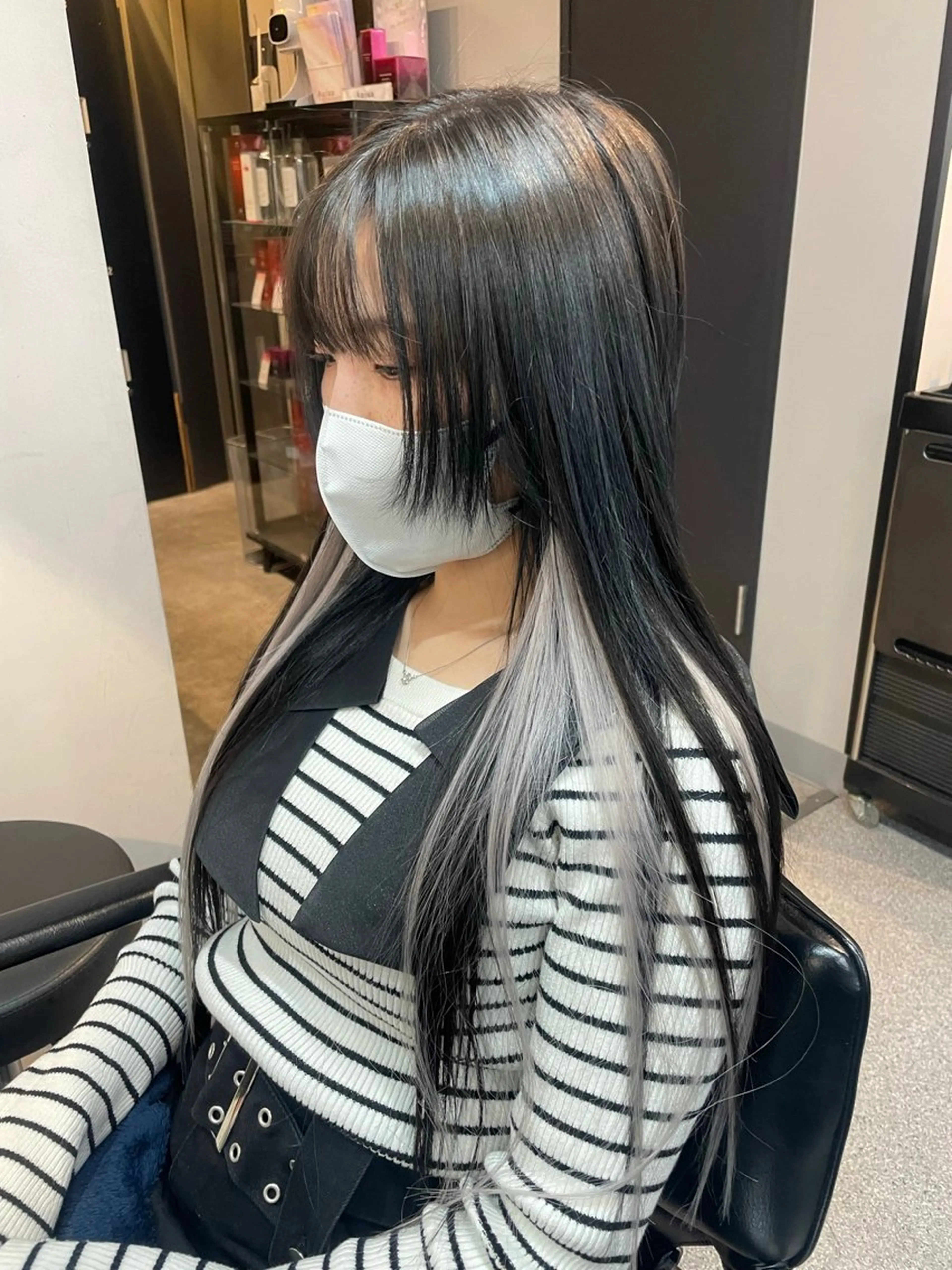 💕💕シールエクステ60本+ダメージなしエクステインナーカラーorハイライト💕💕の写真