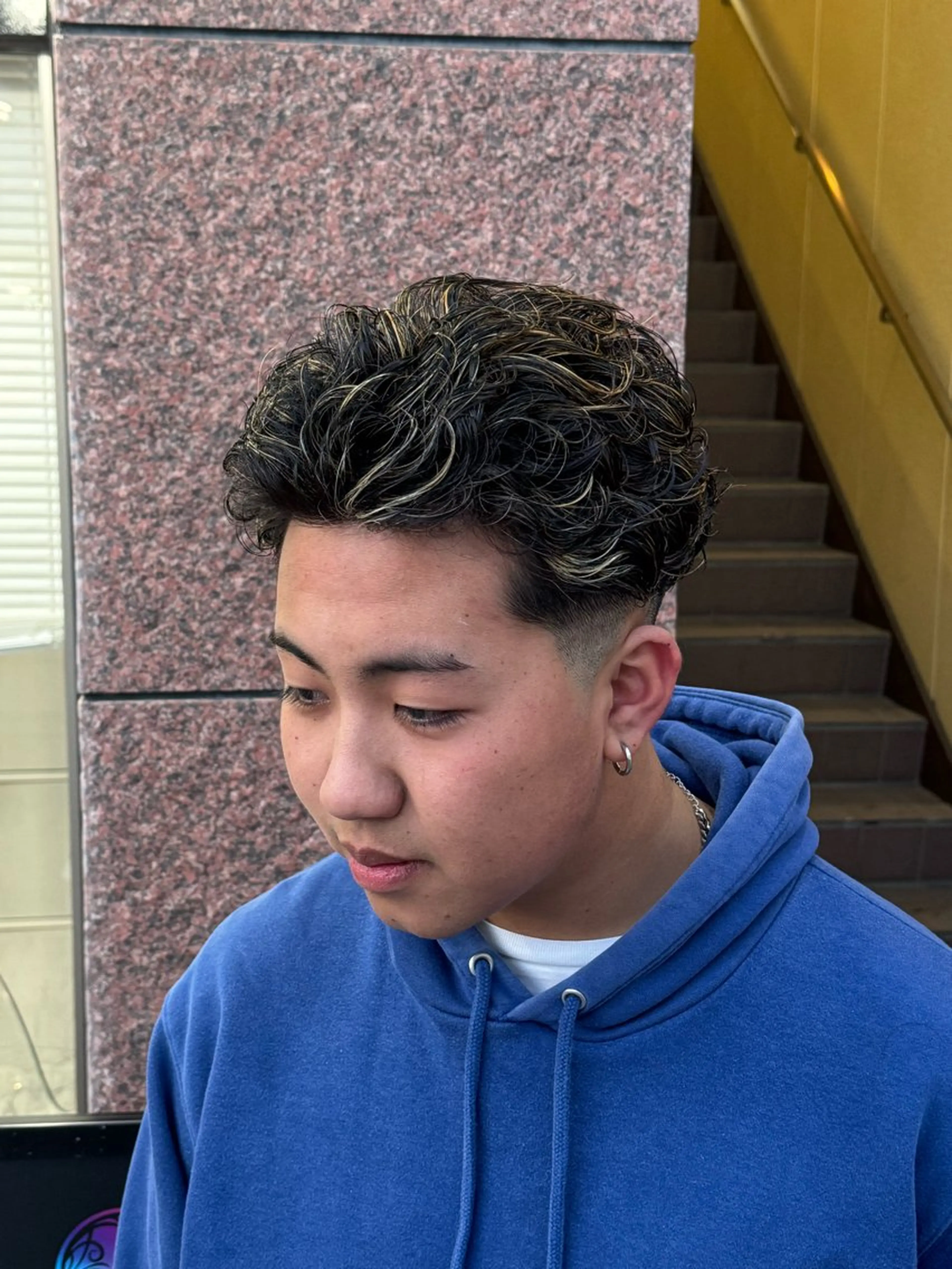 パーマ メンズ メンズパーマ 毛流れ/シャドウ 🇰🇷AYATOのヘアスタイル