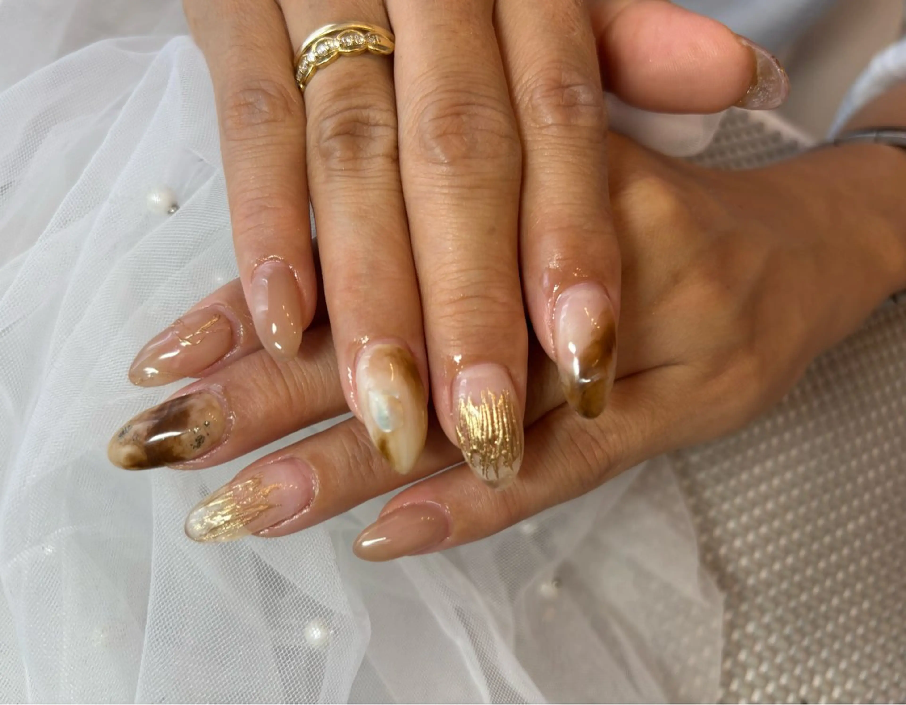 ネイル 持ち込み ニュアンスネイル A nail所属・ari ariのネイルデザイン