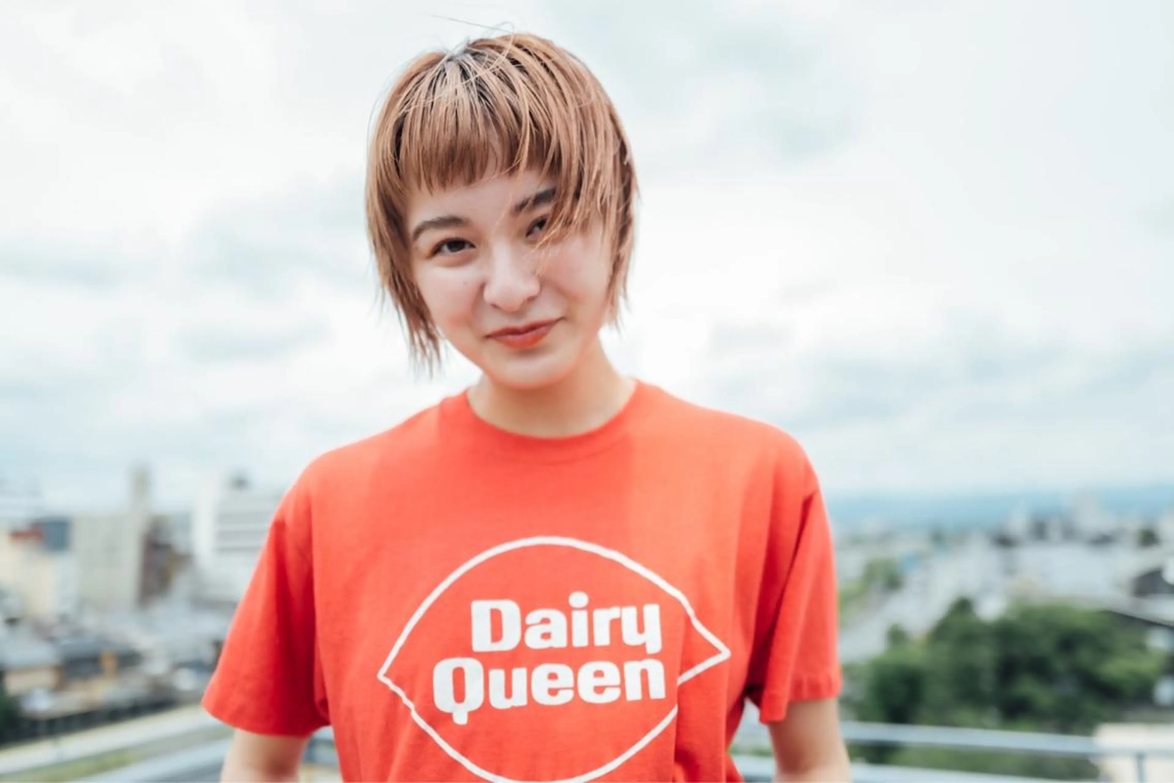 ミディアム カラー パーマ ヘアアレンジ メンズ キッズ ネイル マツエク・マツパ ベージュカラー オレンジ オレンジベージュ カラーマツエク オレンジ tatsumi/ボブ ウルフ/レイヤーのヘアスタイル