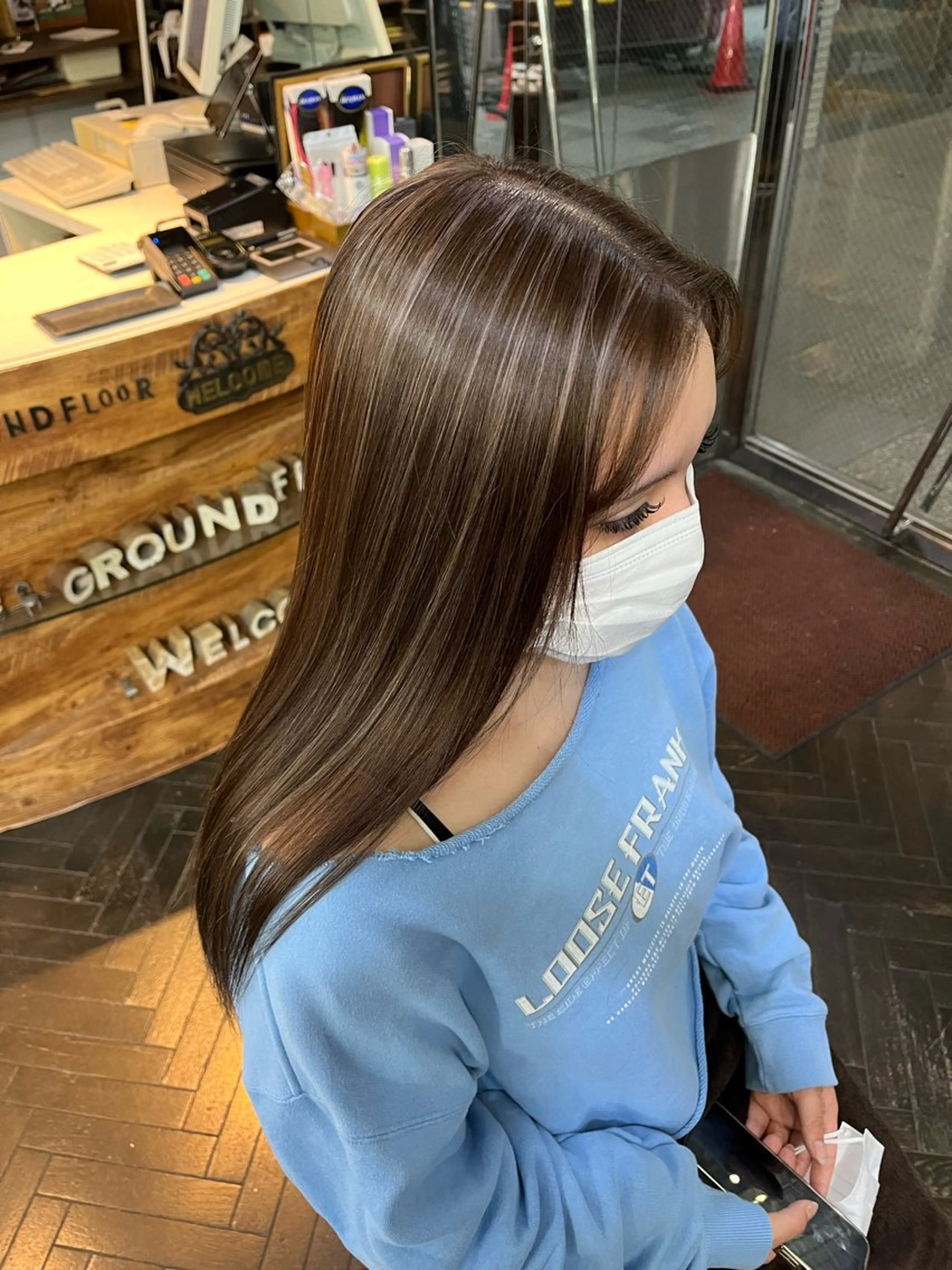 ロング ハイライト デザインカラー/ ブリーチ/コーンロウのヘアスタイル