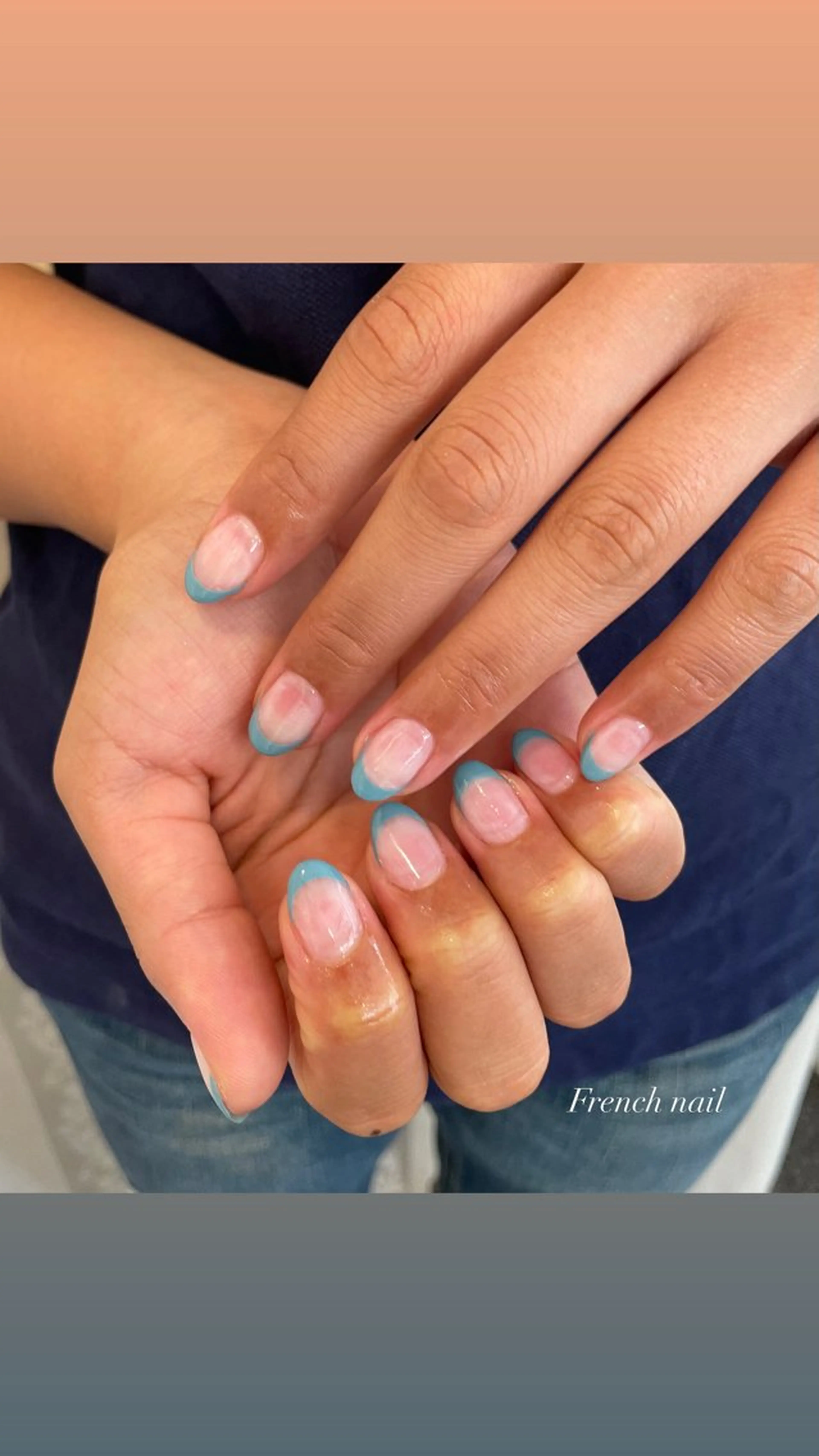 ネイル フレンチネイル 水色 MASHU Machela所属・MASHU /サヤnail♡のネイルデザイン