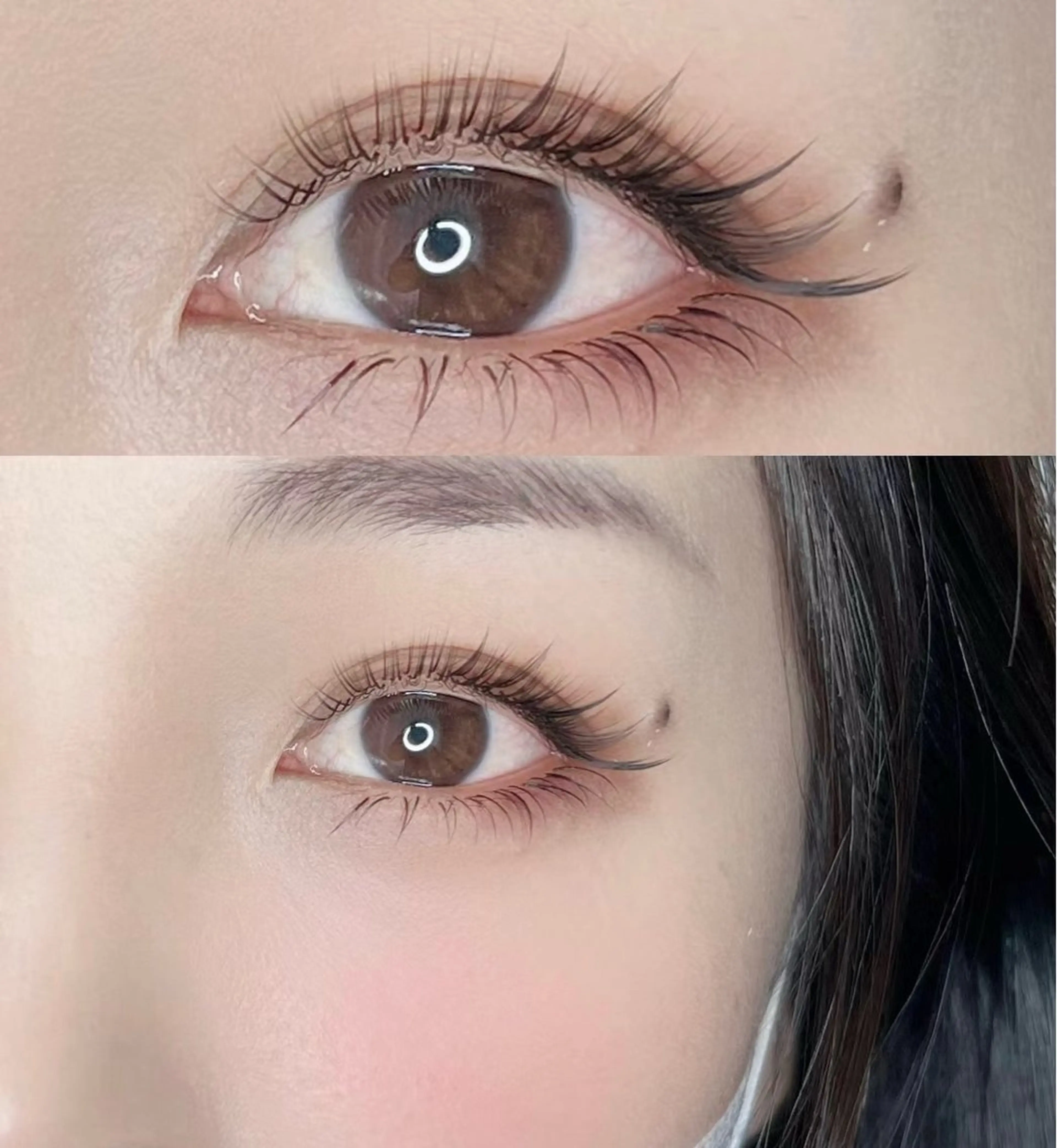 マツエク・マツパ バインドロック カラーマツエク フラットラッシュ ナチュラル パリジェンヌラッシュリフト YK• マツエクサロンのマツエク・マツパデザイン