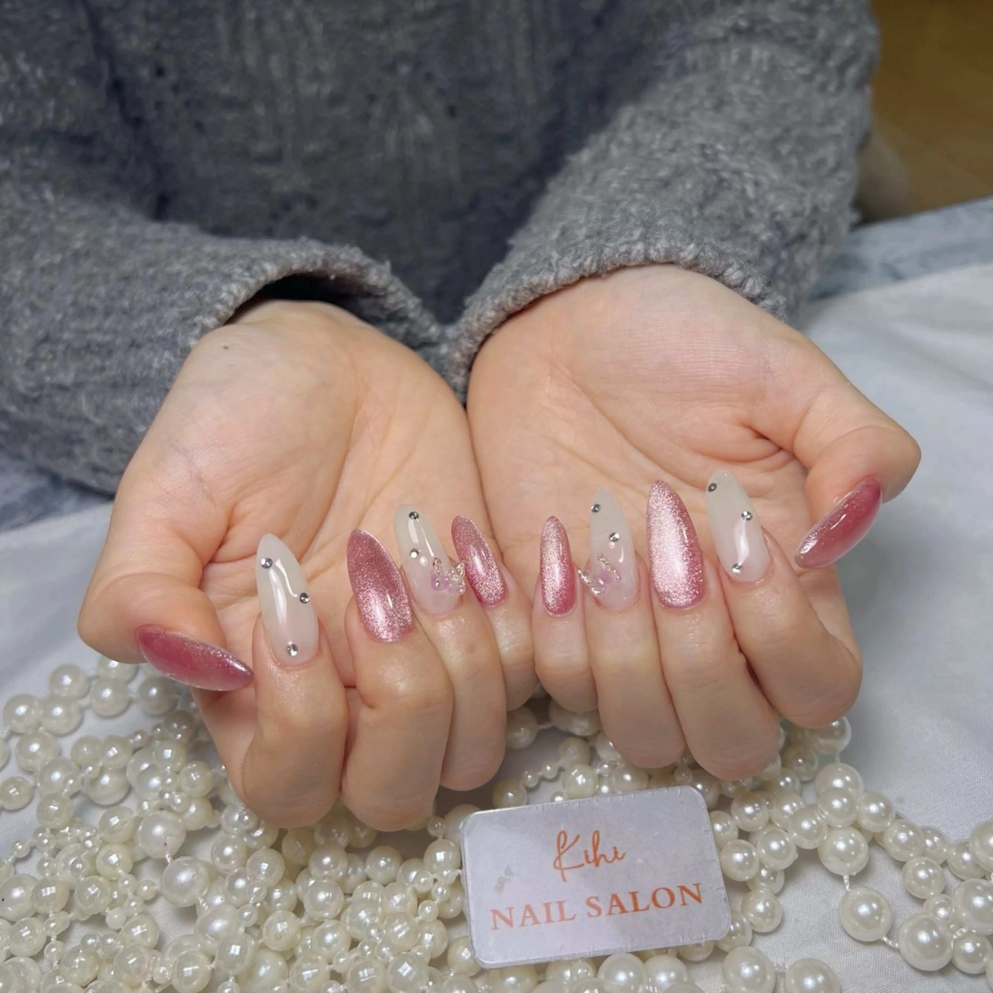 ネイル アートネイル フレンチネイル ジェルネイル グラデーション 韓国ネイル 村中 ハナのネイルデザイン