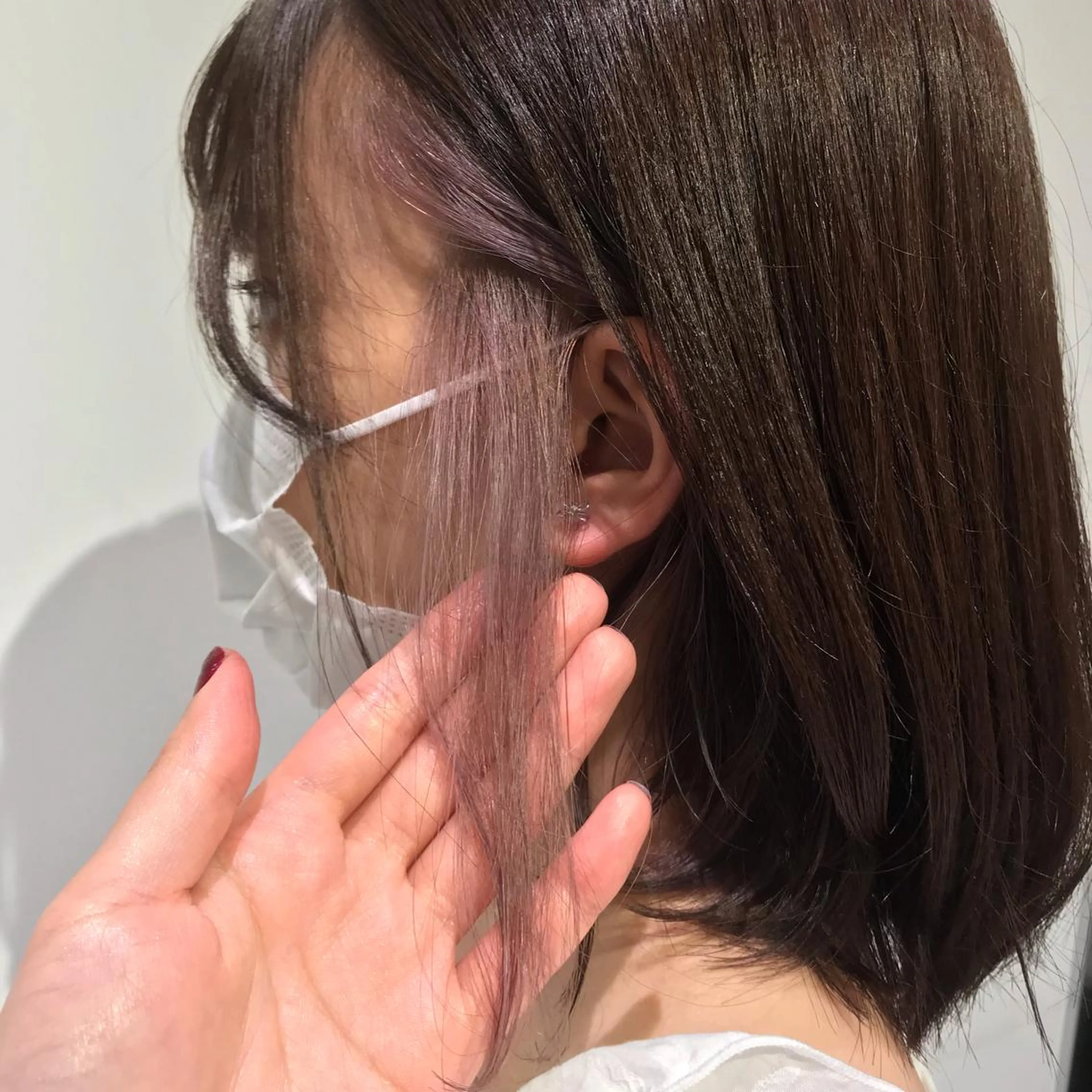 ミディアム カラー アッシュ アッシュグレー アッシュグレージュ ベージュカラー ブリーチ ヘアカラー トリートメント 【暖色カラー特化】 中山由梨のヘアスタイル