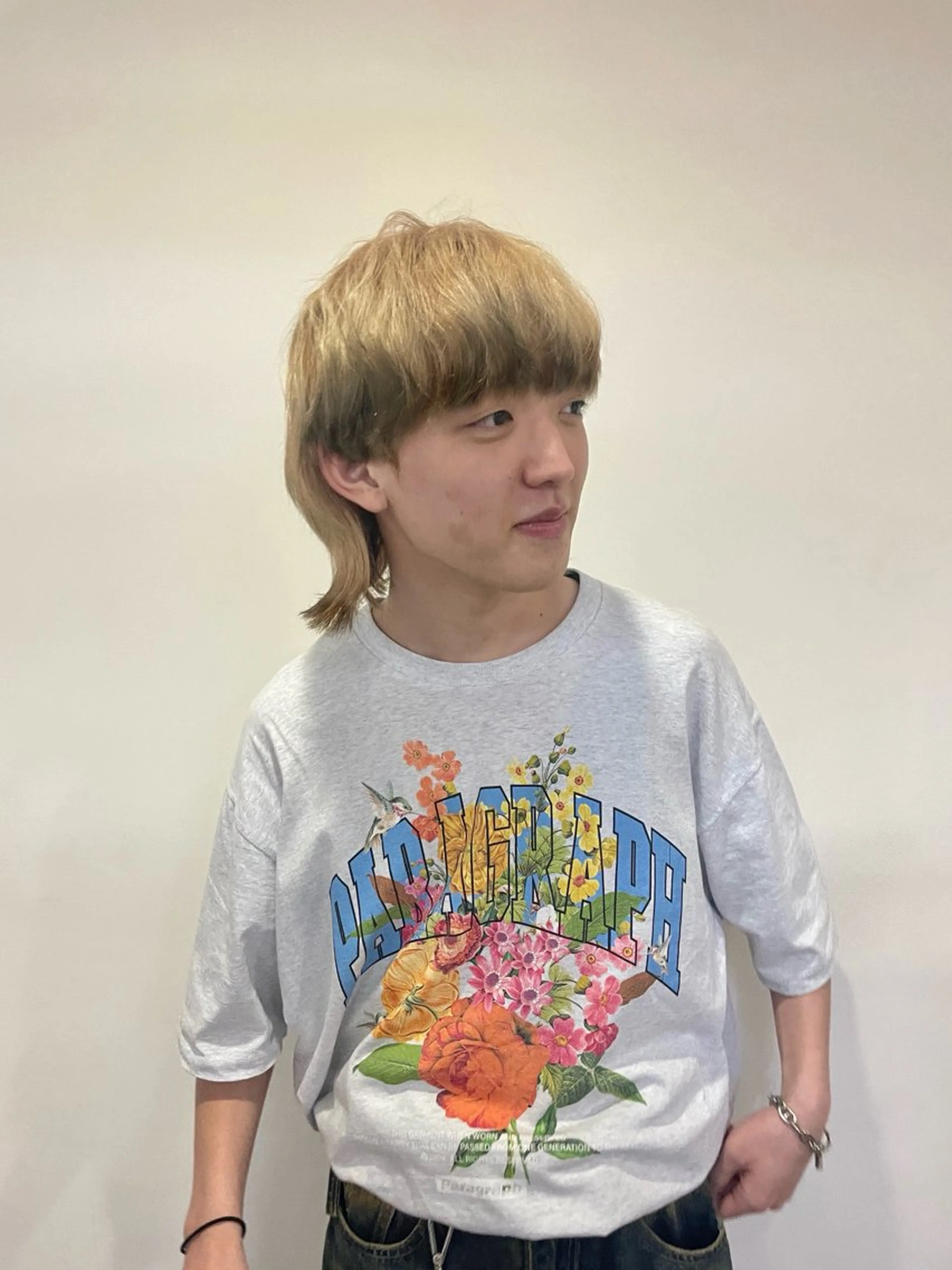 ミディアム カラー メンズ メンズブリーチ ベージュカラー ブリーチ ブラウンカラー デザインカラー 増田 ルナのヘアスタイル