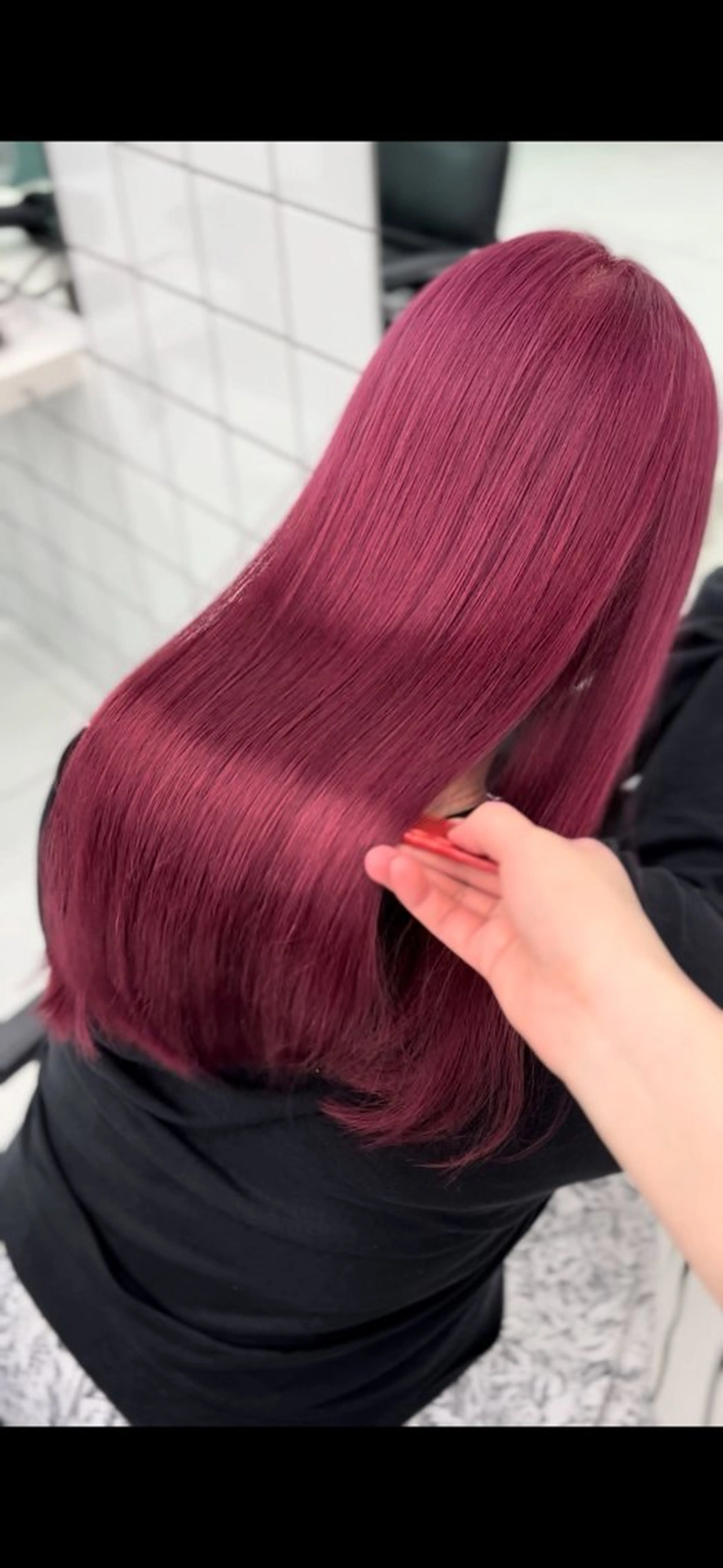 ロング カラー ピンクカラー ヘアカラー Miyu's Shibuya Flag所属・ねね🦖 /ブリーチカラーのヘアスタイル