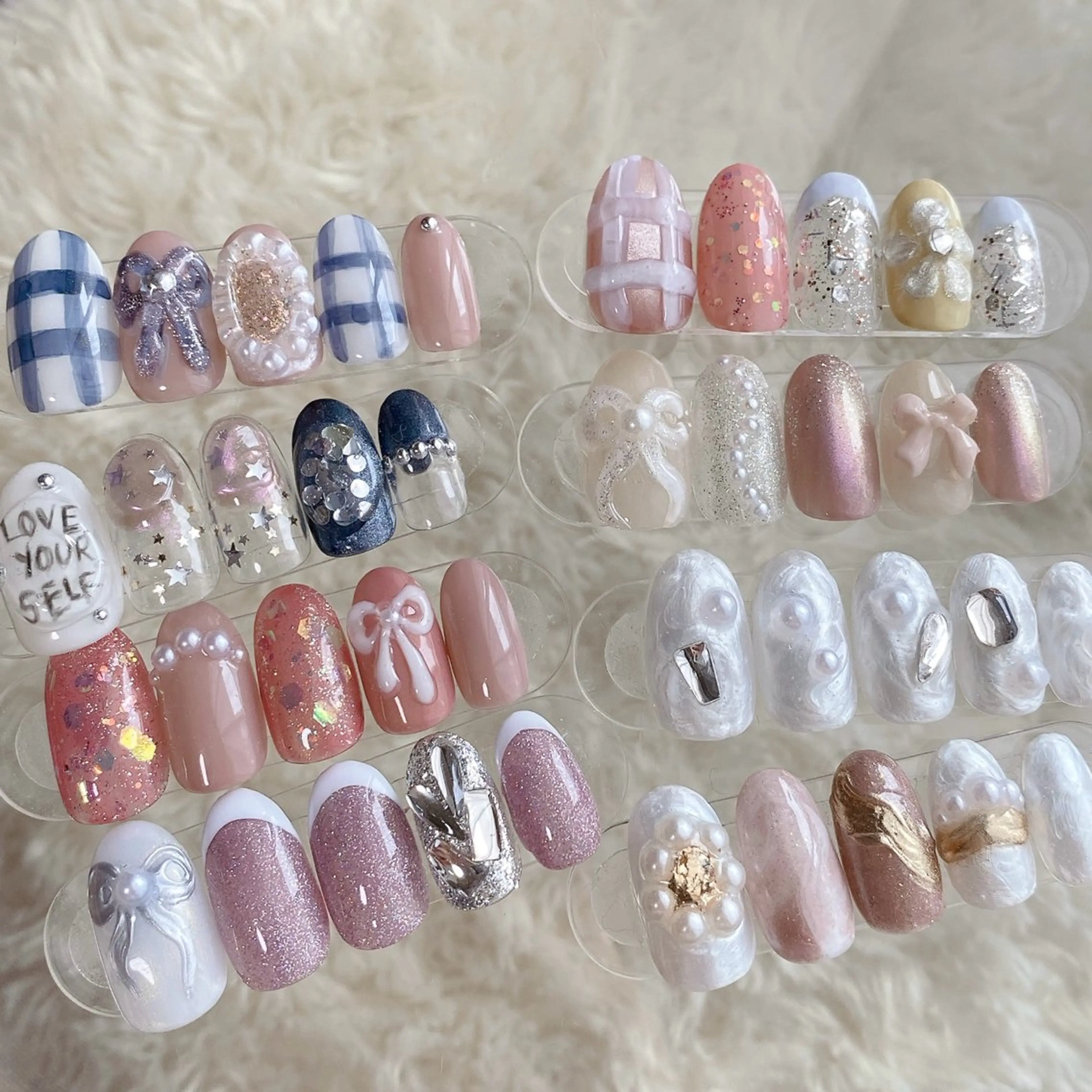 ネイル amuse 手書きニュアンスのネイルデザイン