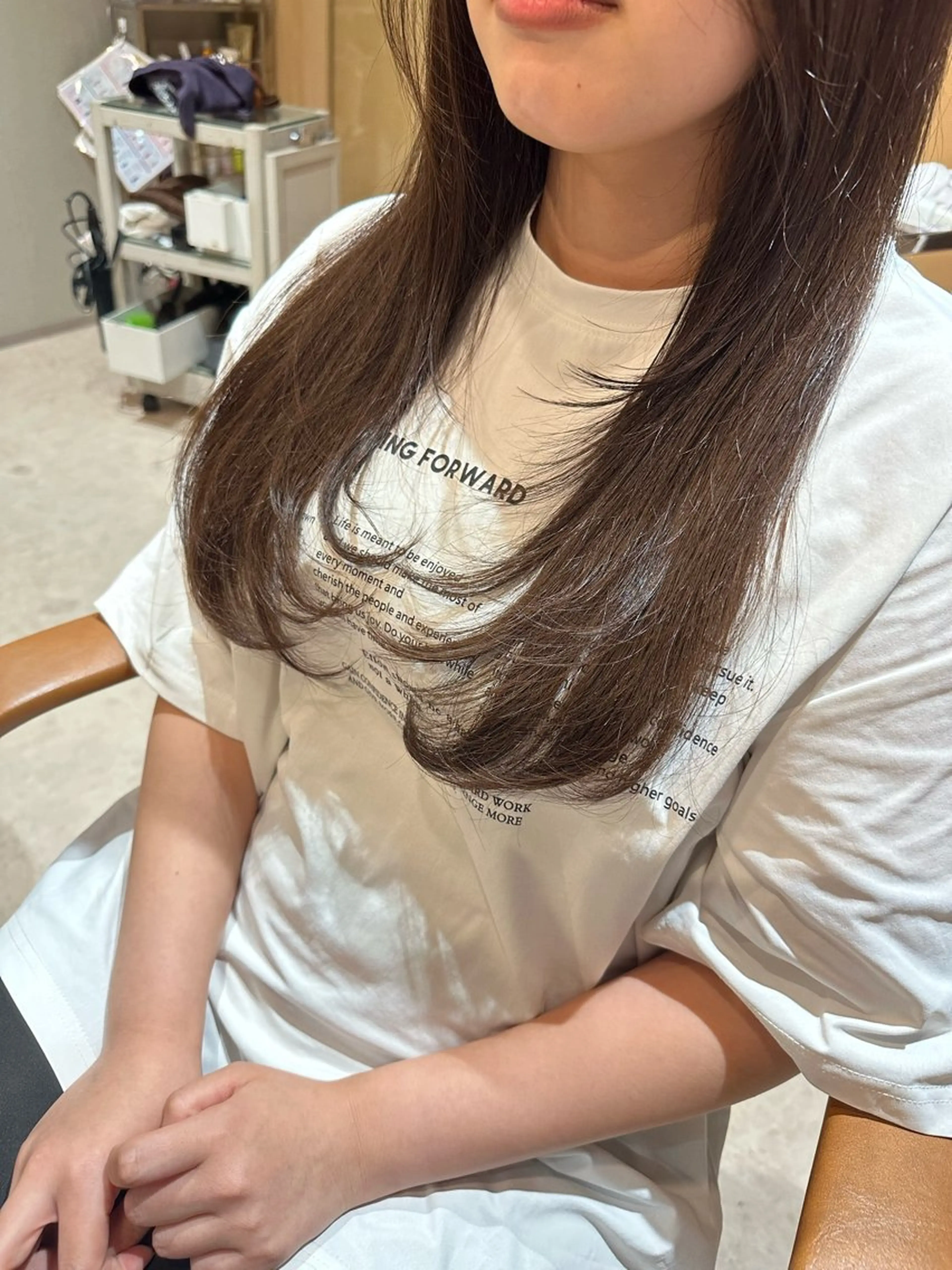 ロング レイヤーカット 内田 成美のヘアスタイル