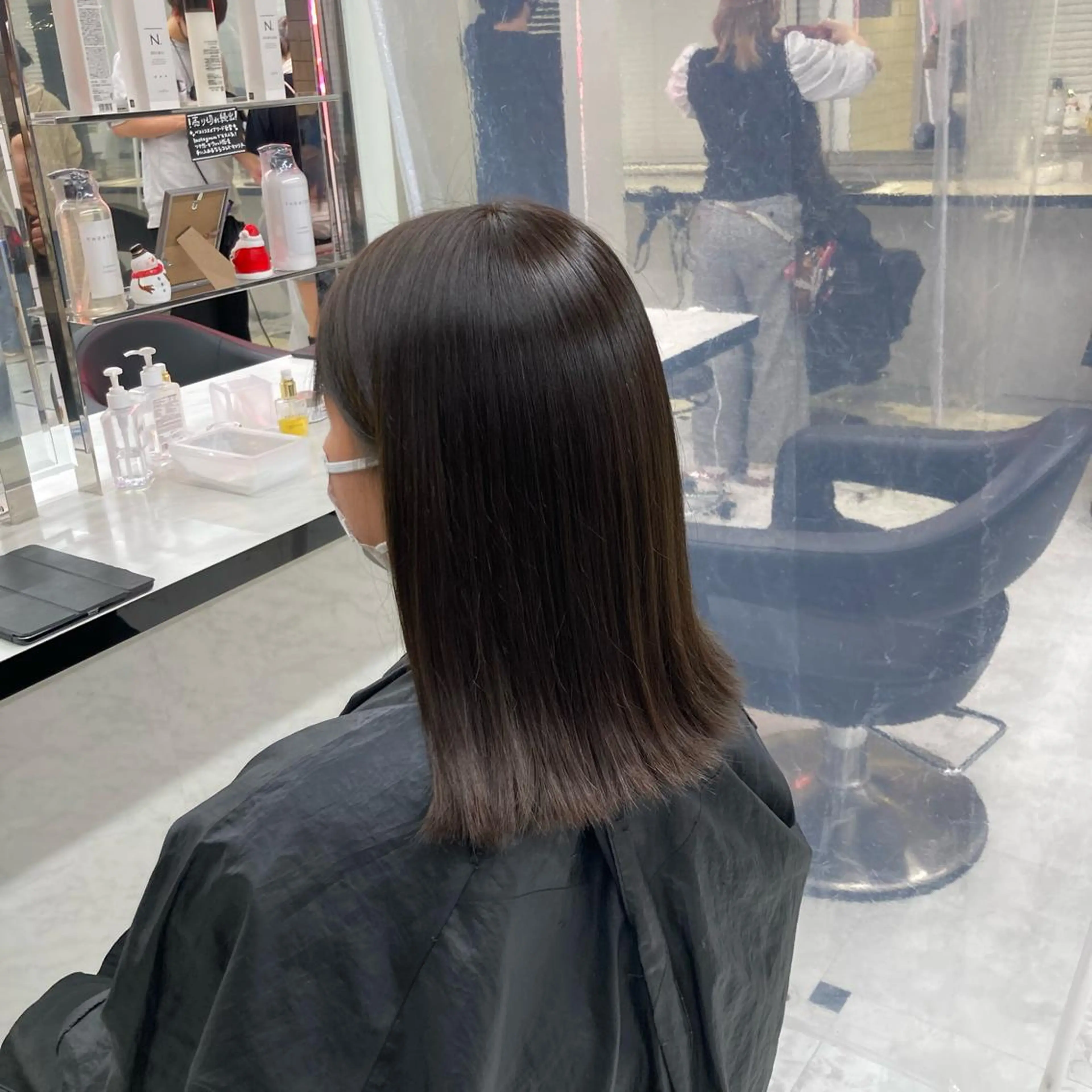 ミディアム カラー 似合わせカット EMIL/上野駅近 /ブリーチ縮毛矯正のヘアスタイル