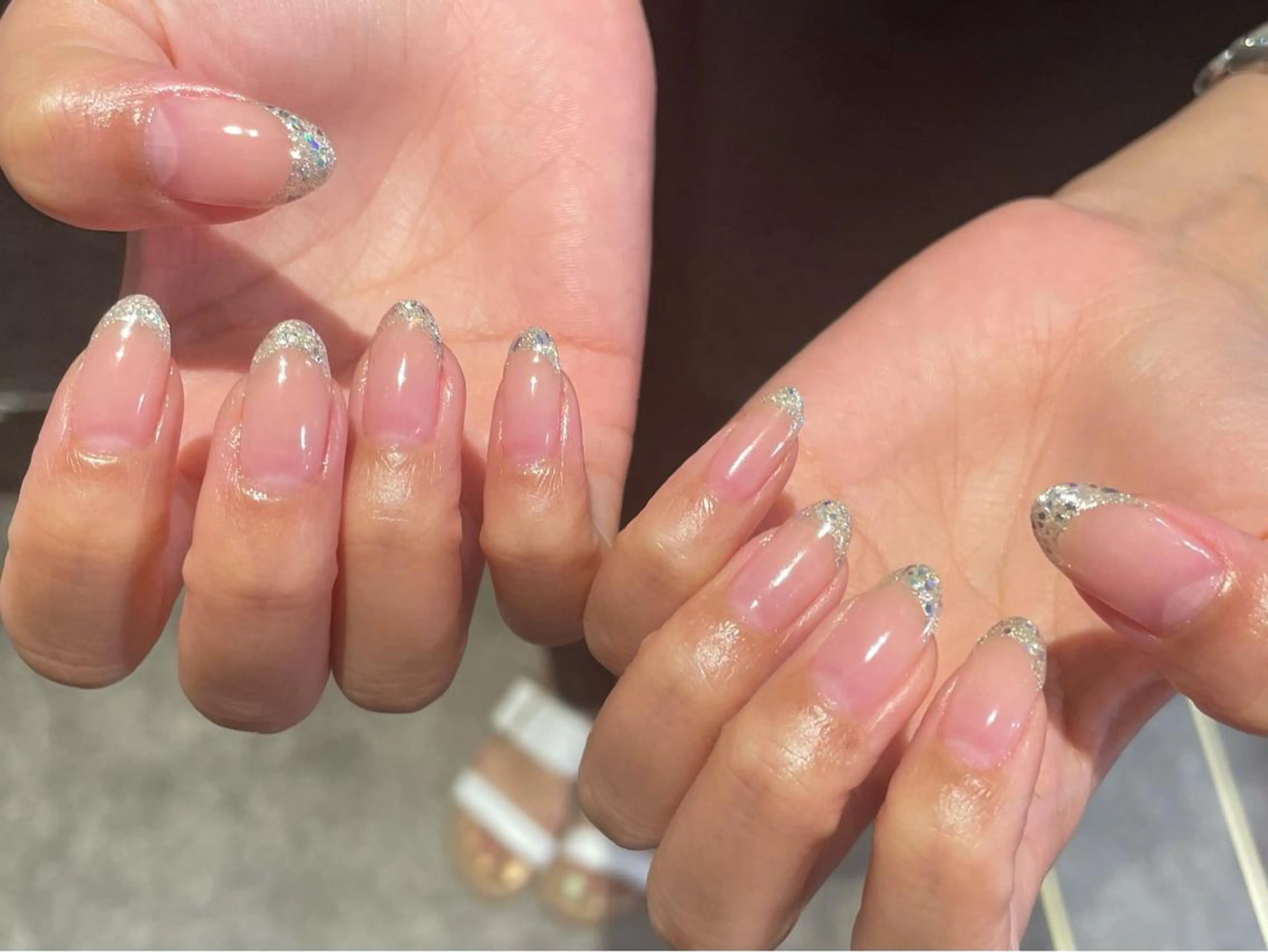 ネイル フレンチネイル ガラスフレンチ Classy【クラッシー】所属・Classy: Mizukiのネイルデザイン