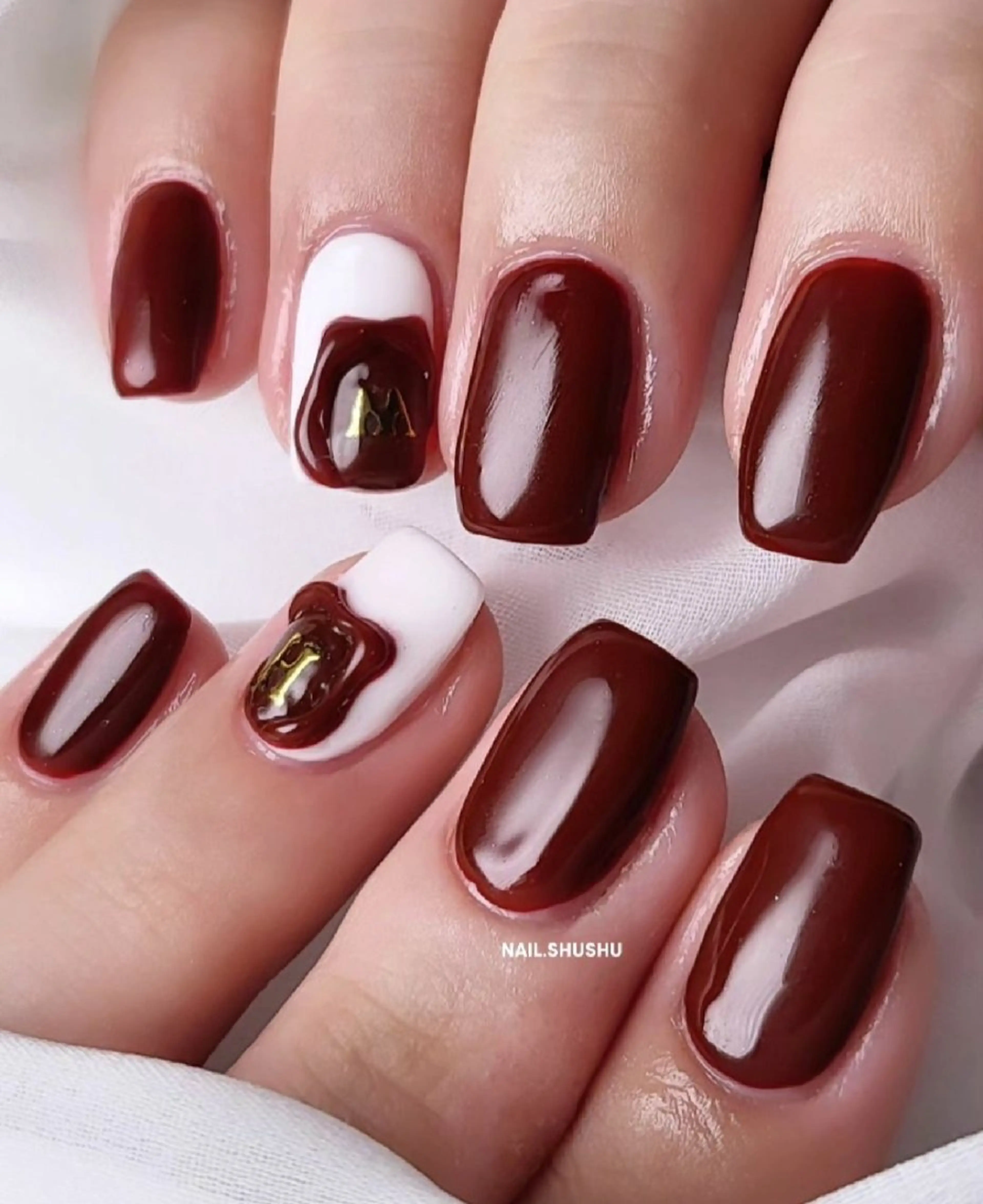 ネイル 持ち込み ニュアンスネイル ワンカラーネイル シンプルネイル 3dパーツ/流行り 👧shushu❤️のネイルデザイン