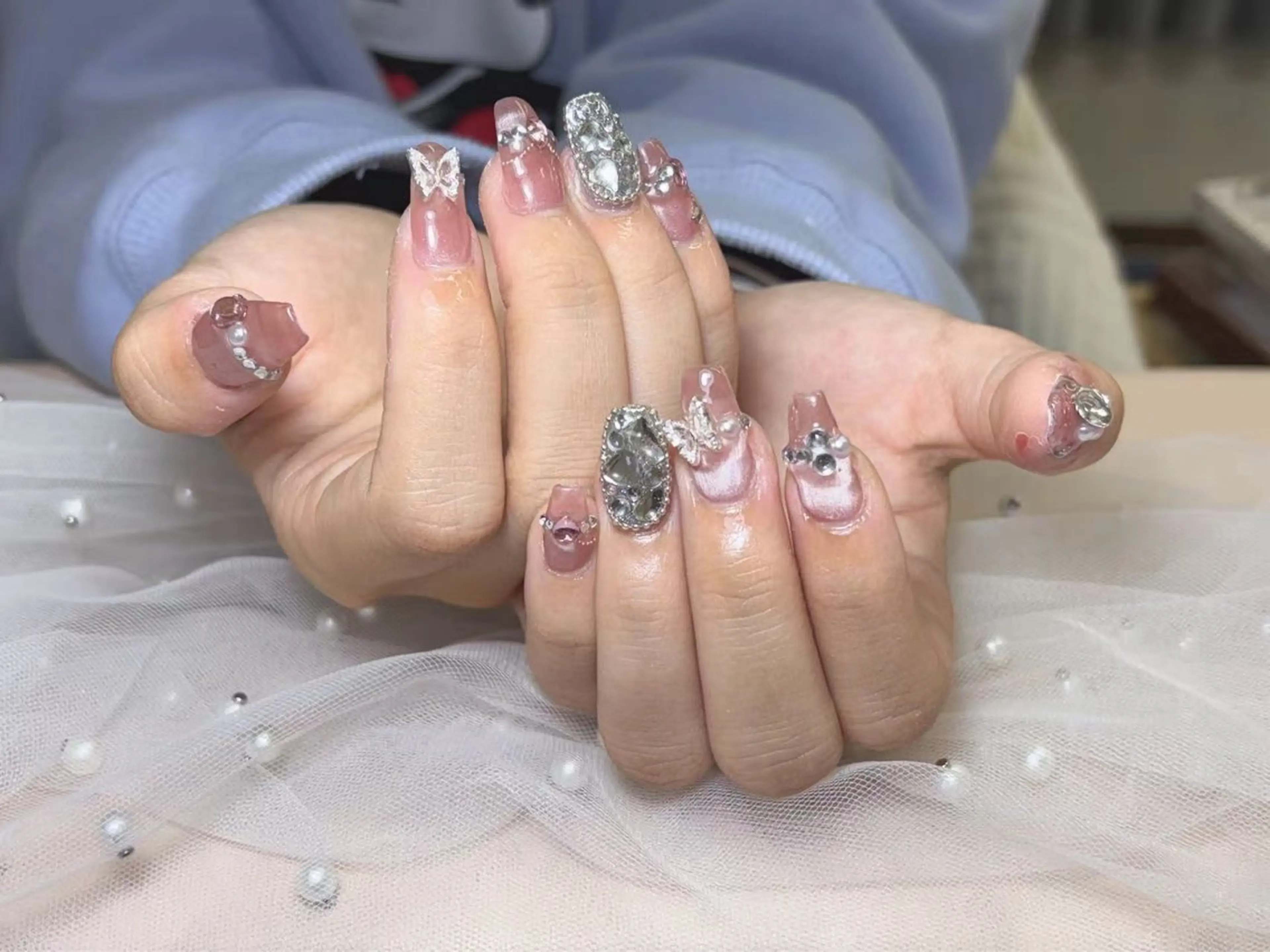 ネイル Chiara 長さだしのネイルデザイン