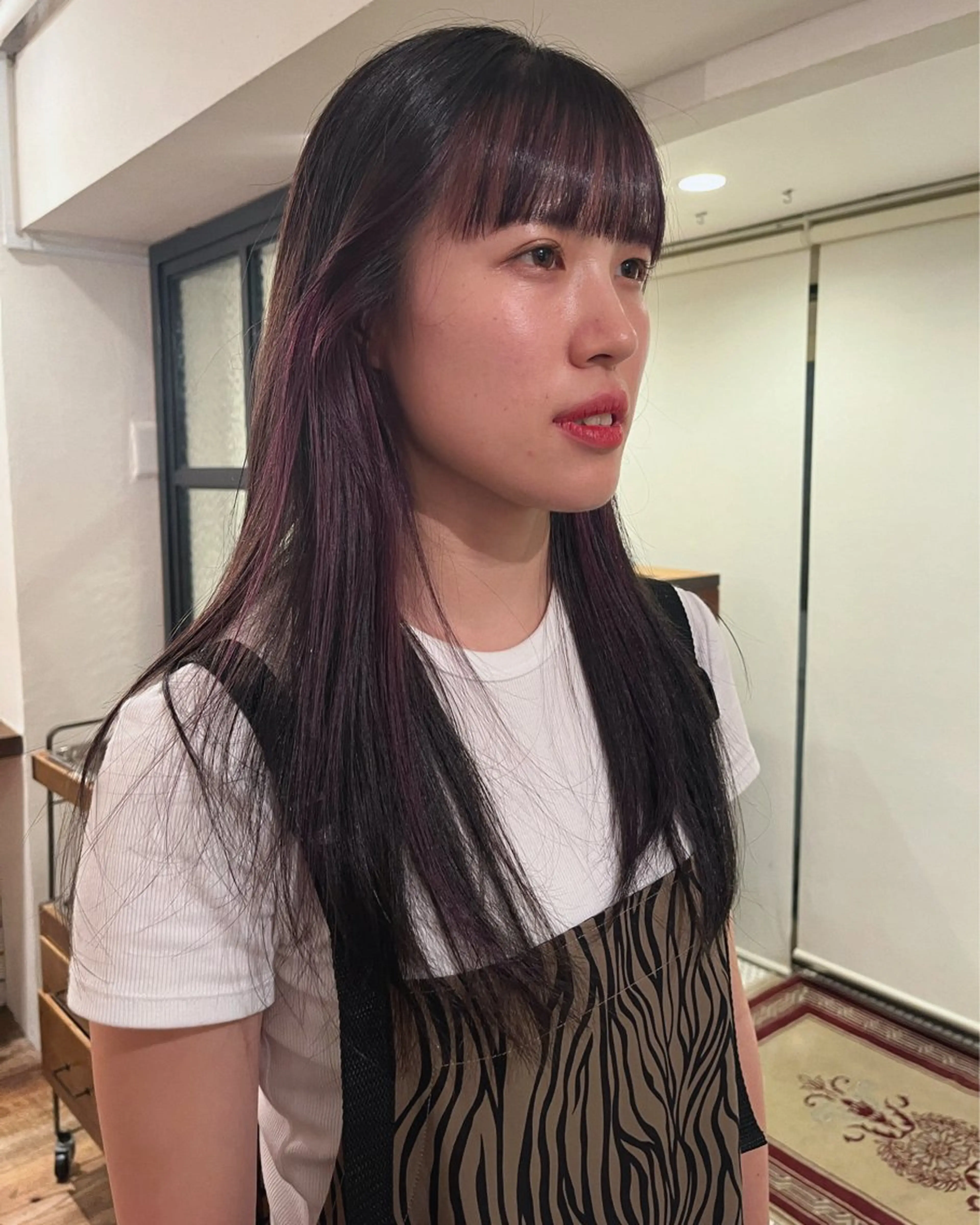 ロング カラー ブリーチ パープルカラー 🧸メンズカット 🧸conatsuのヘアスタイル