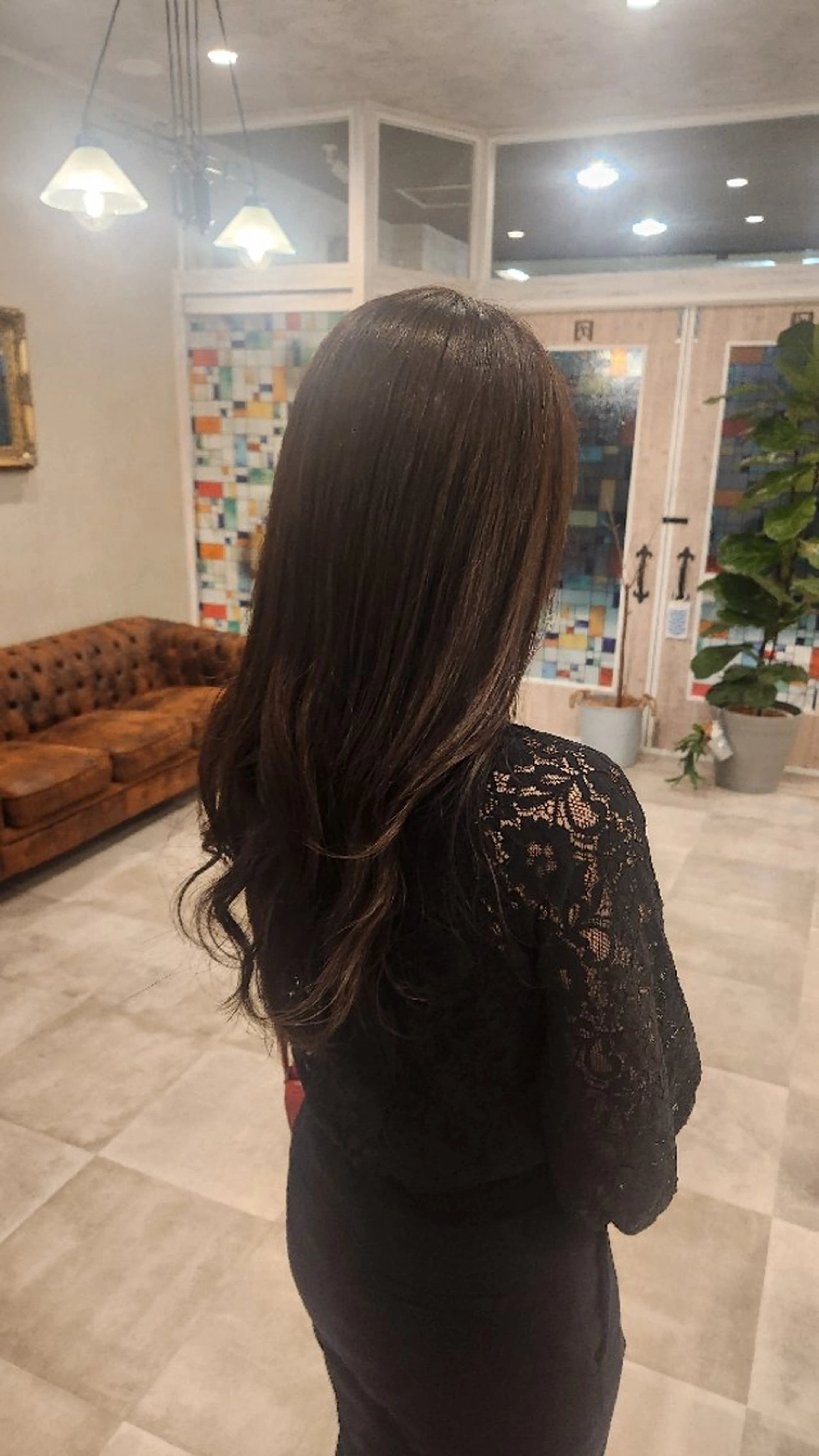 ロング カラー Calbari 鎌田美歩のヘアスタイル