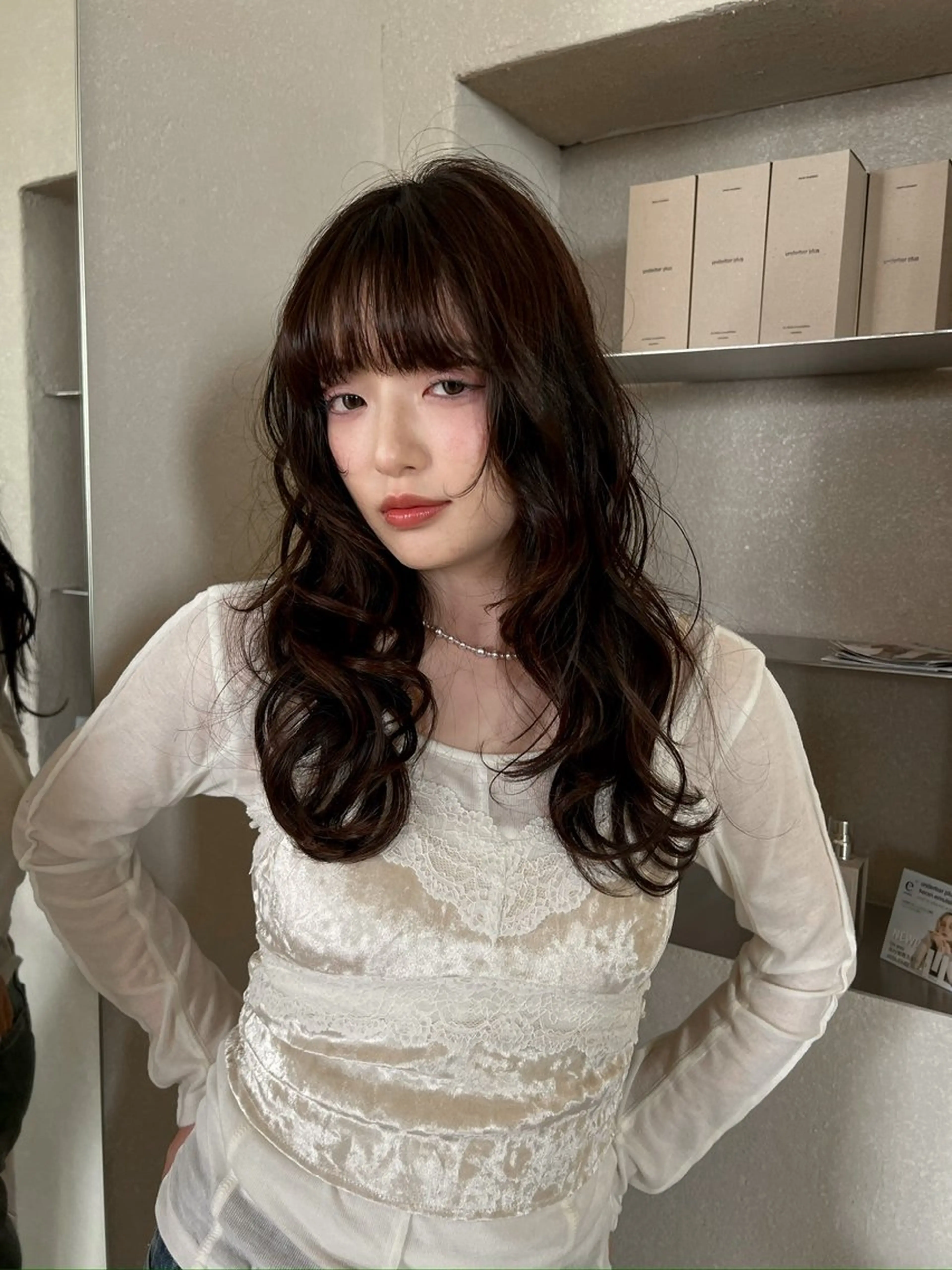 ロング ヘアカラー トリートメント unami 表参道所属・Unami _koharuのヘアスタイル