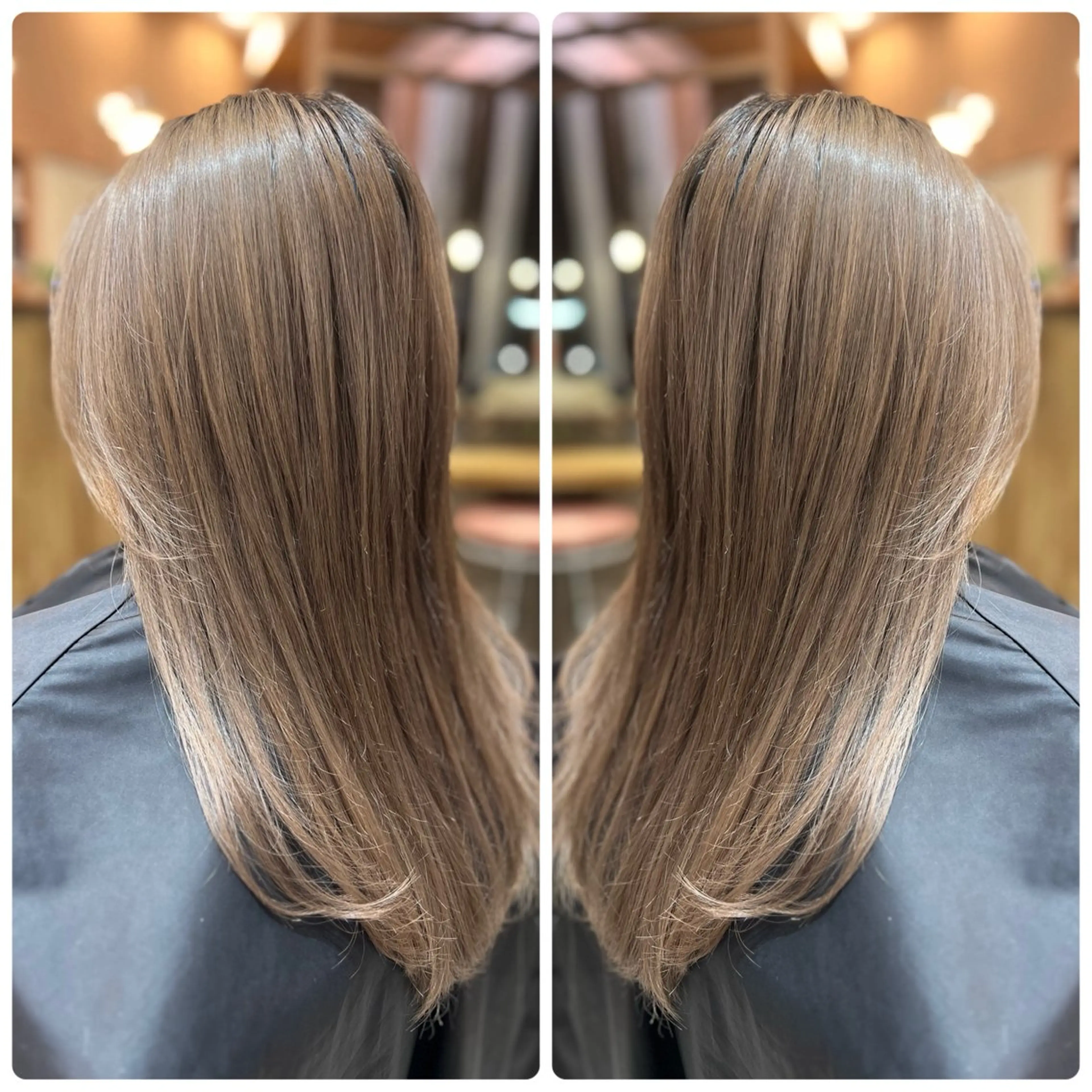 ｛‼️平日限定‼️いいとこどりの選べる贅沢プラン❤️✨｝カット＆リタッチ透明感カラー&プレミアム縮毛矯正&トリートメントの写真