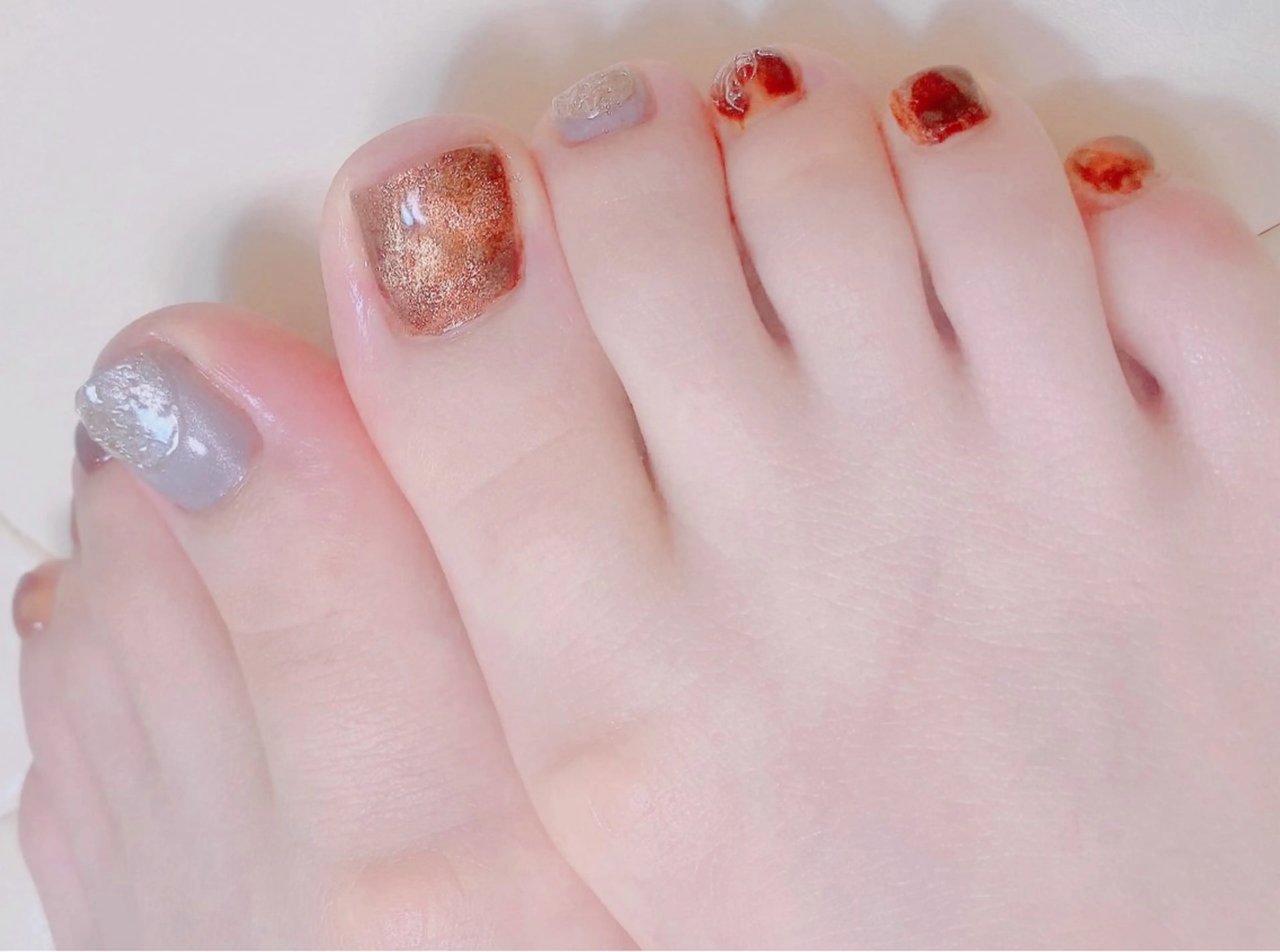 ネイル べっ甲ネイル マグネットネイル 持ち込み フットネイル Nail Salon K 🧸美爪育成のネイルデザイン