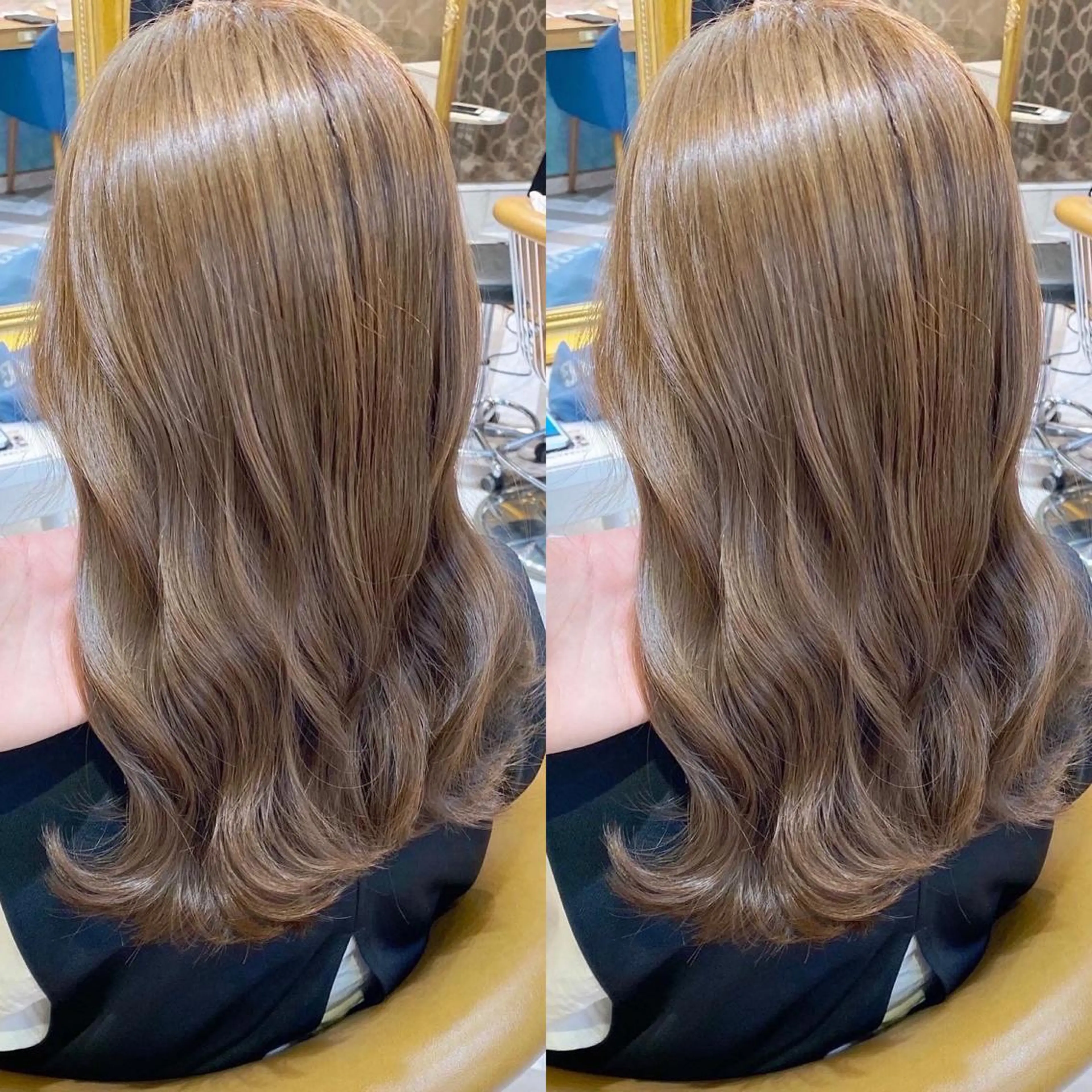 ミディアム カラー レイヤーカット /透明感カラー西田のヘアスタイル