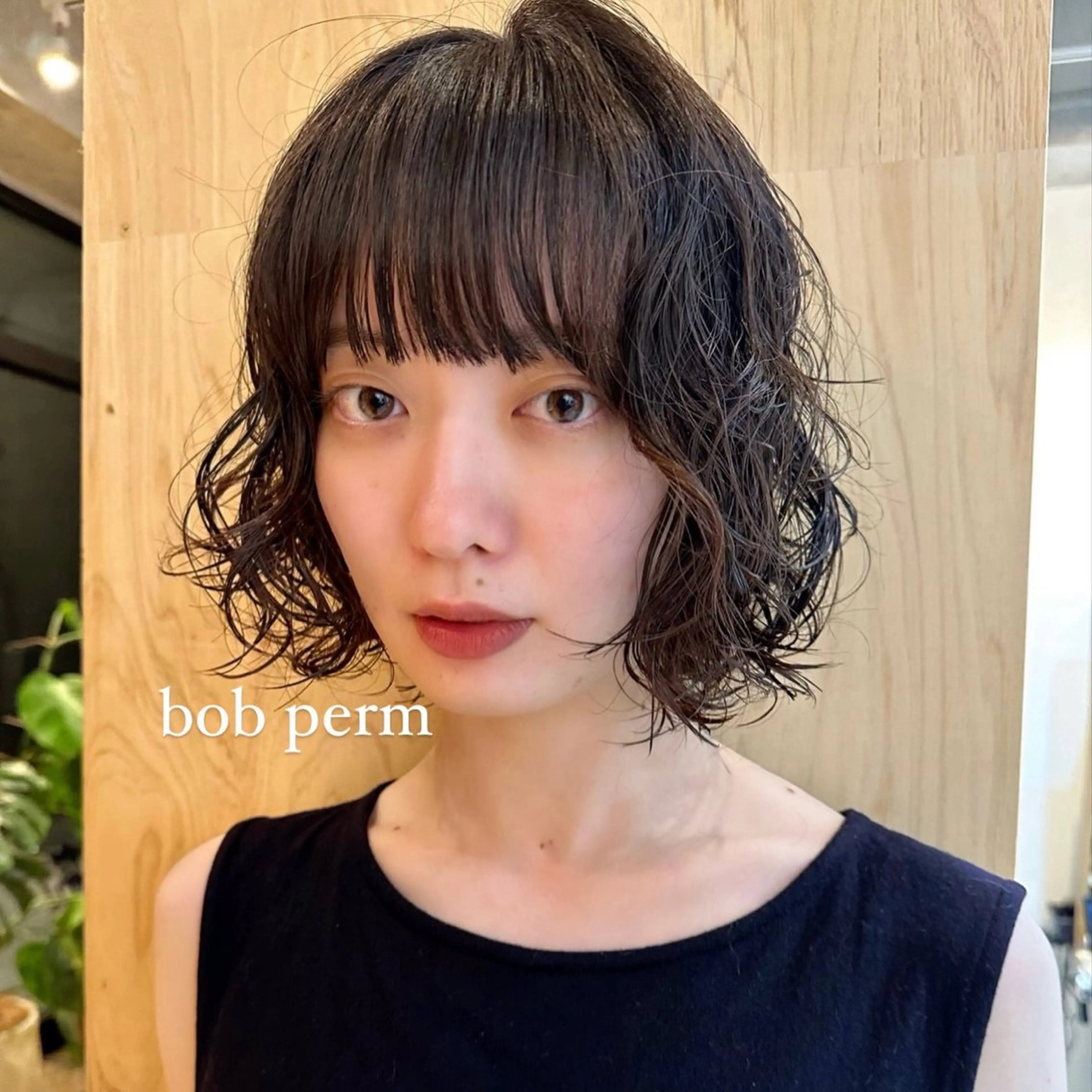 ショート パーマ ボブ/レイヤー/ニュ アンスパーマ/小夏のヘアスタイル