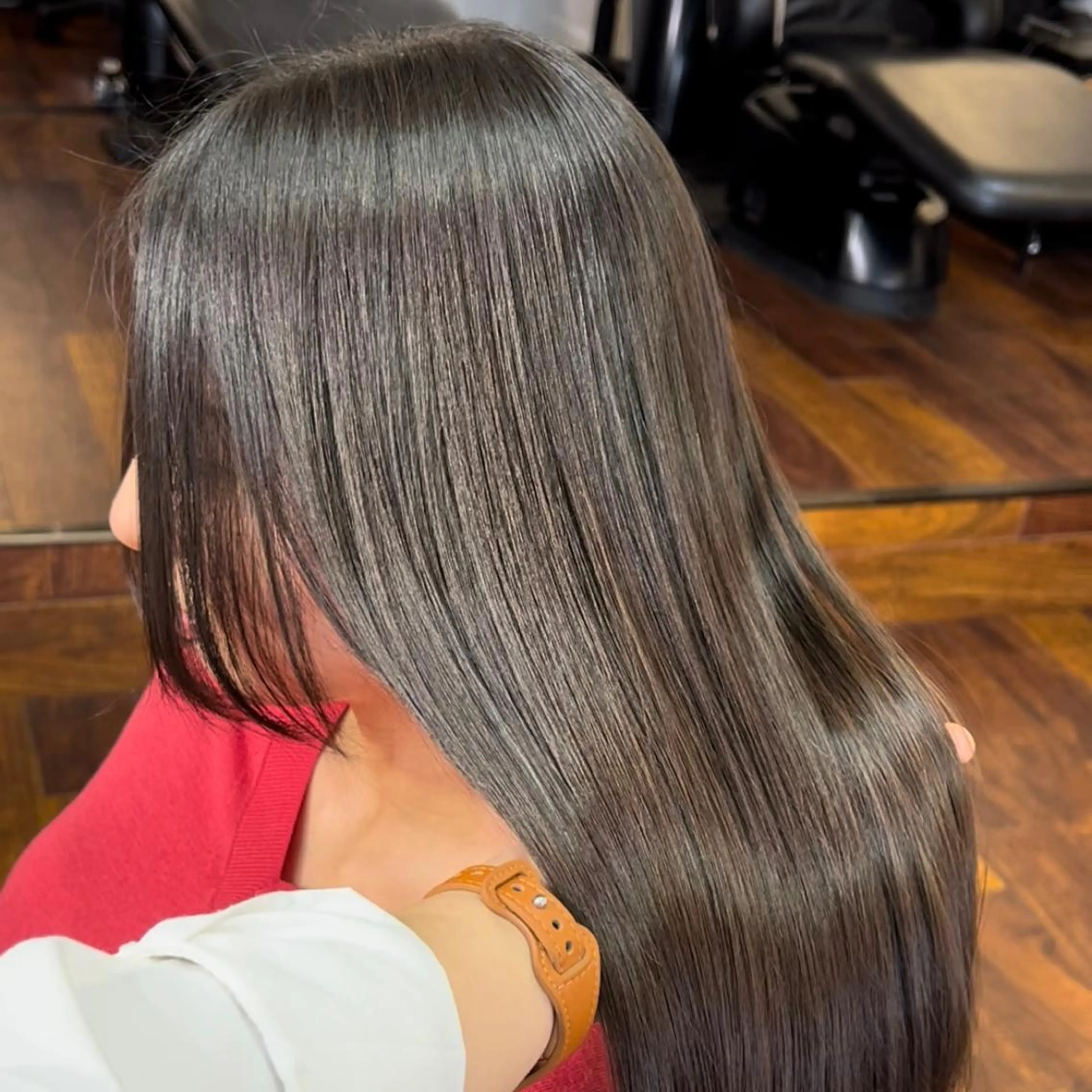 ロング カラー 髪質改善 トリートメント カット 縮毛矯正 トリートメント 韓国ヘア /男女❄️ 細江 美紅のヘアスタイル