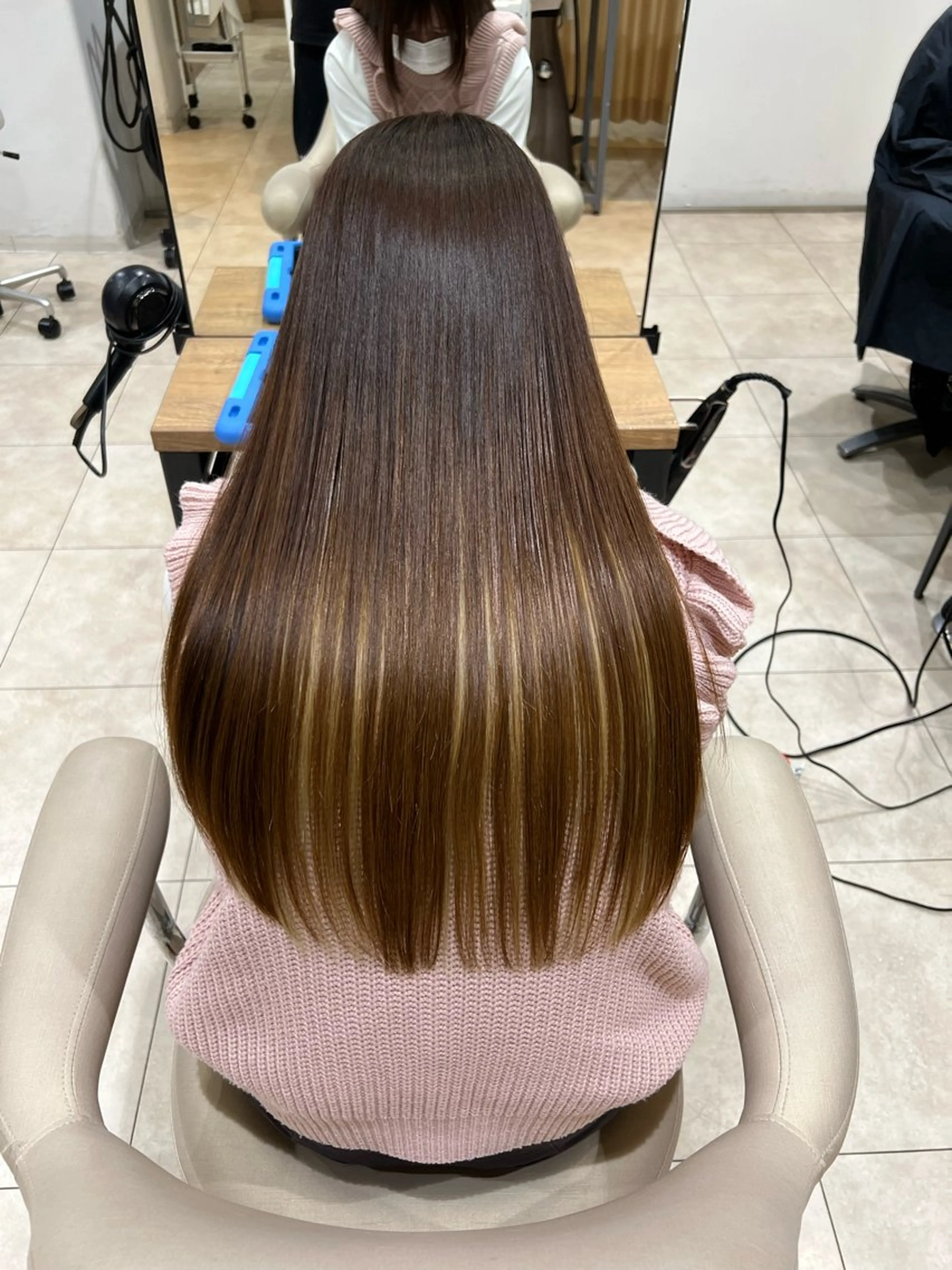 ロング カット 縮毛矯正 トリートメント 艶髪/髪質改善 【熊野隼人】のヘアスタイル