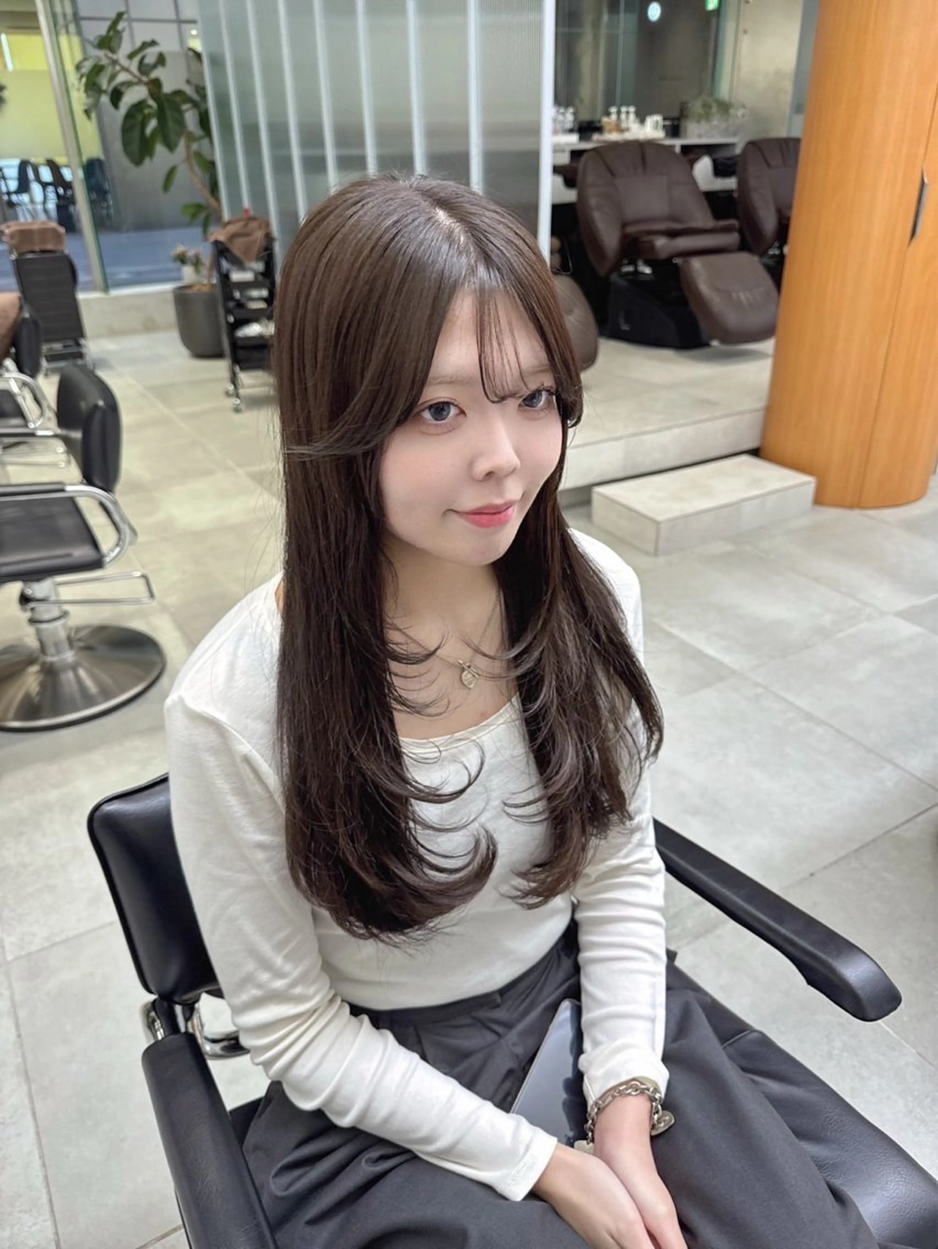 ロング カラー ヘアカラー ひかり／ショート ／似合わせカットのヘアスタイル