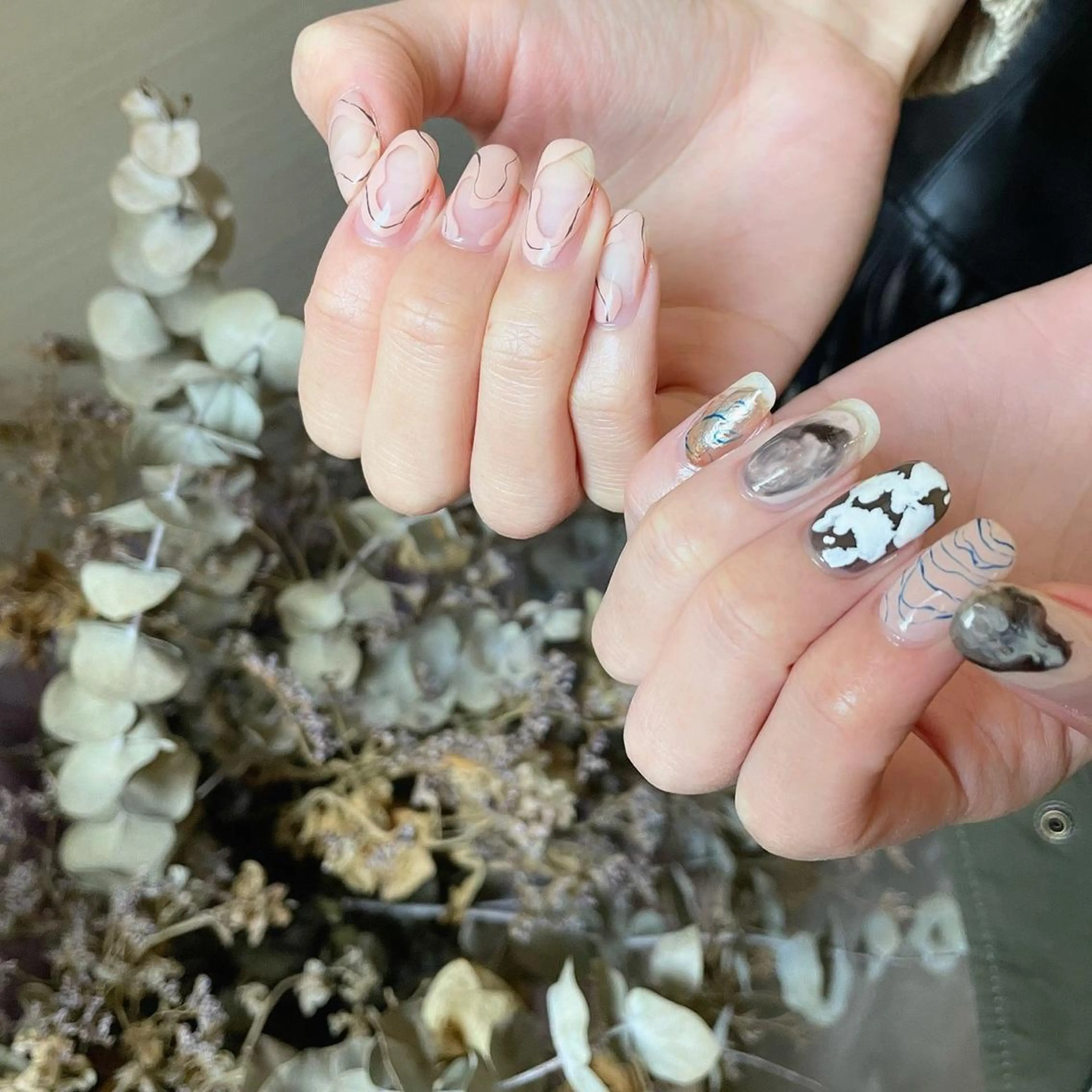 ネイル アートネイル フレンチネイル ジェルネイル 韓国ネイル マグネットネイル ハンドネイル フットネイル nail salon mieux(ミュー)のネイルデザイン