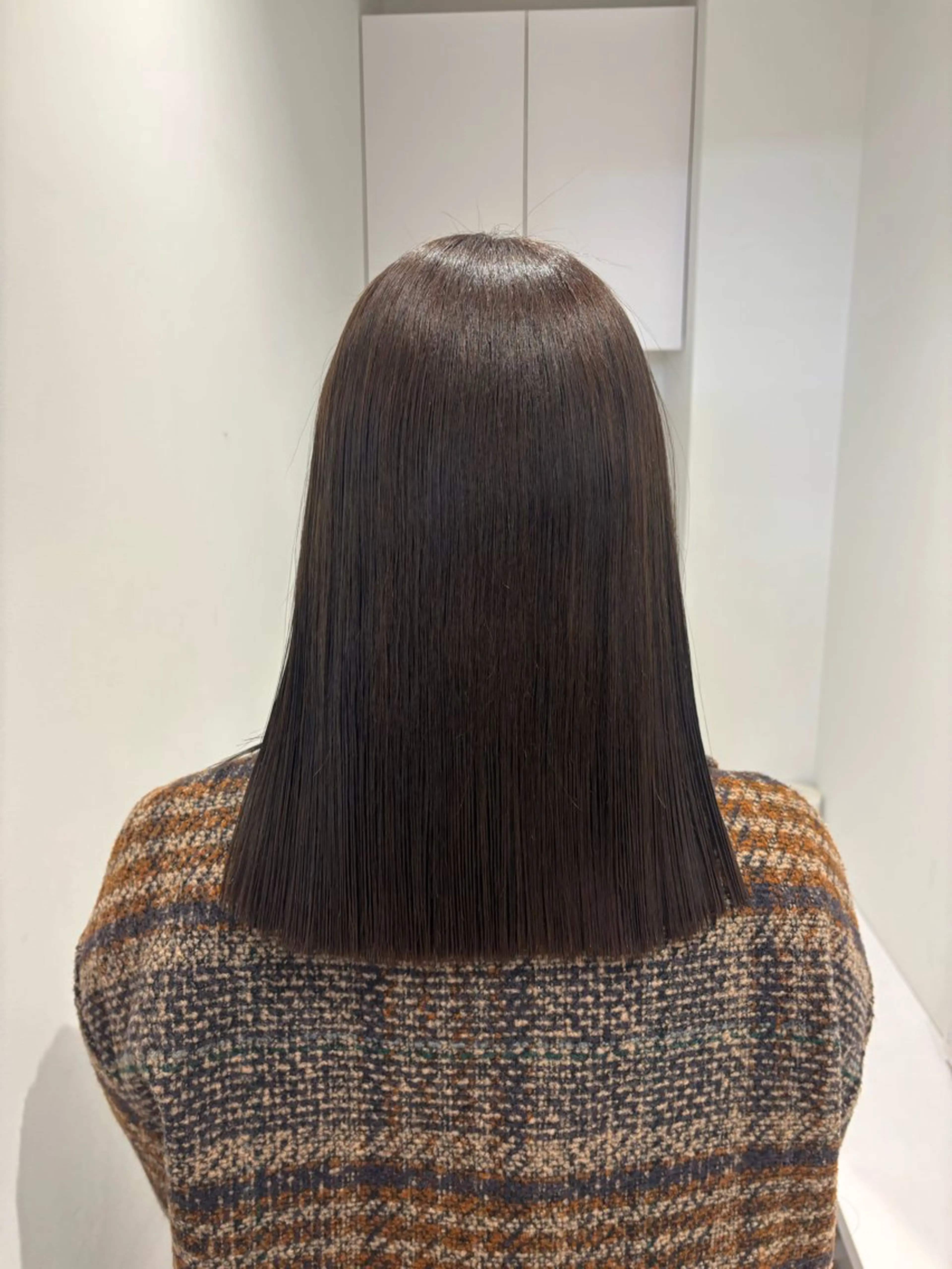 ミディアム リン🔔ボブ cut ベージュカラー🤎のヘアスタイル